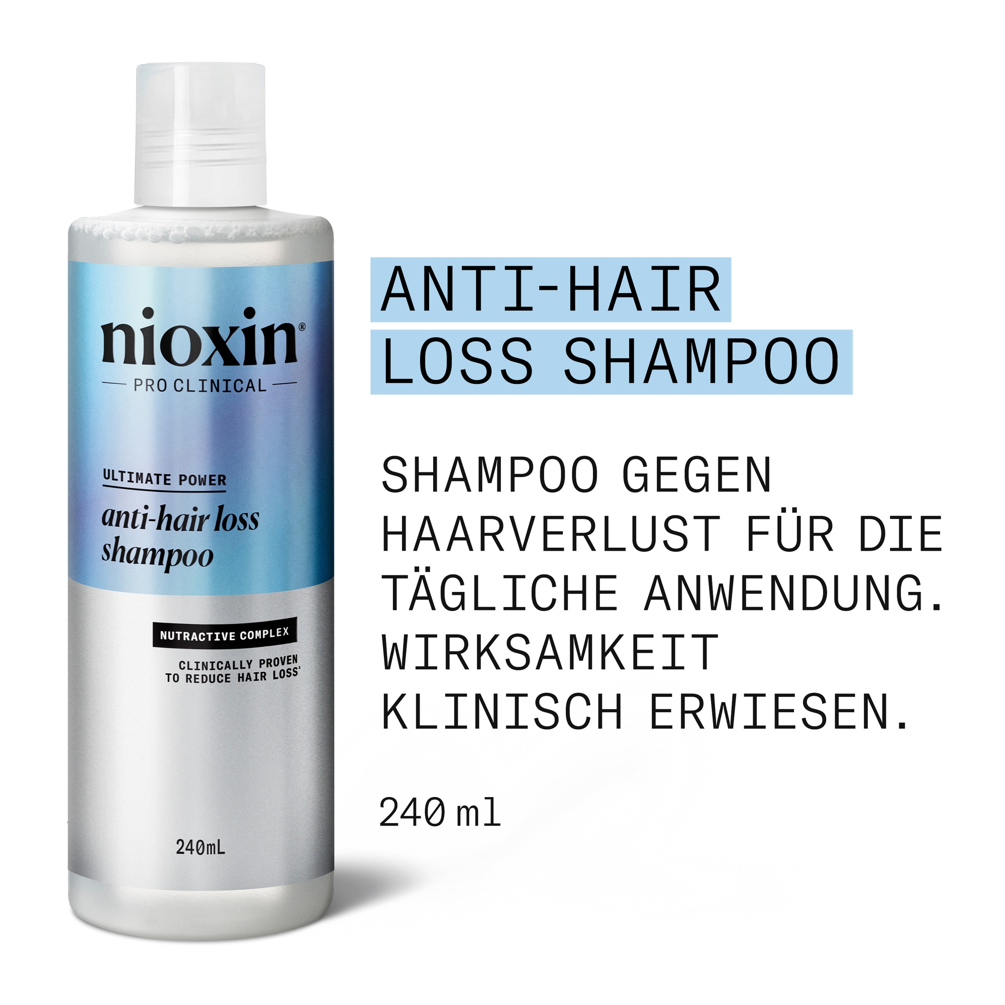 Nioxin Kopfhaut-Pflegeshampoo »Anti-Hairloss Shampoo« nährend, pflegend, gegen Haarverlust