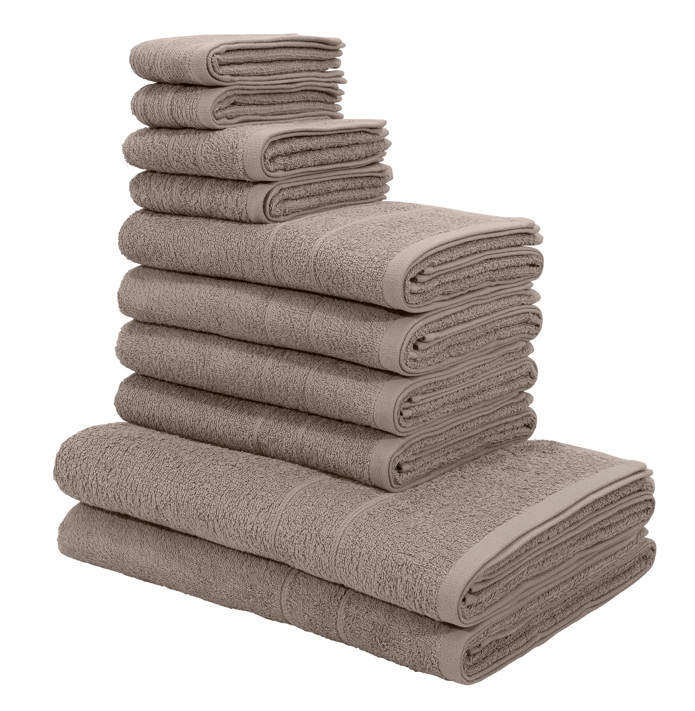 my home Handtuch feiner Handtücher Handtuchset Walkfrottee, mit bei »Inga«, 10 Set aus OTTO tlg., Set, kaufen 100% Bordüre, Baumwolle