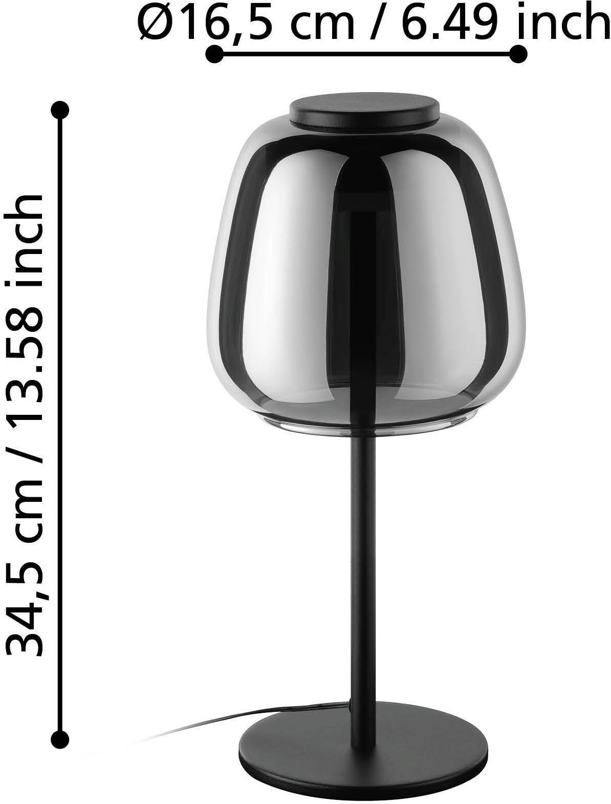 EGLO Tischleuchte »ALFERO-Z Tischlampe - Stahl - LED - 7,7W - IP20« LED-Modul 1 Stk. Kaltweiß | Neutralweiß | Warmweiß Nachttischlampe, Schreibtischleuchte, Leselampe, H34,5 x Ø16,5 cm