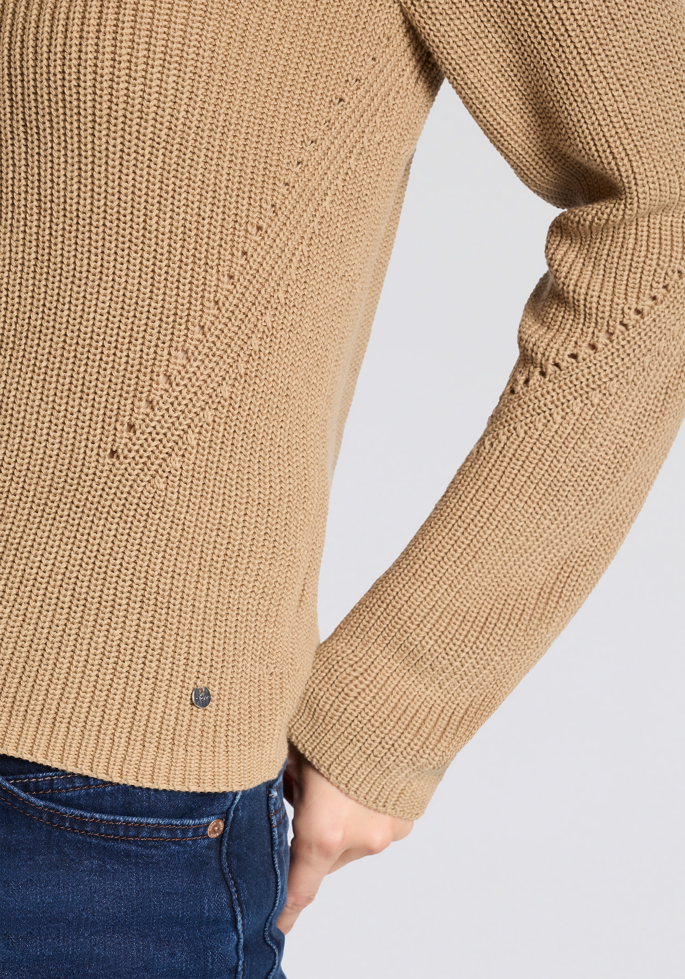 BOSS ORANGE Strickpullover »Fardella Premium Damenmode« mit Ajouré-Details