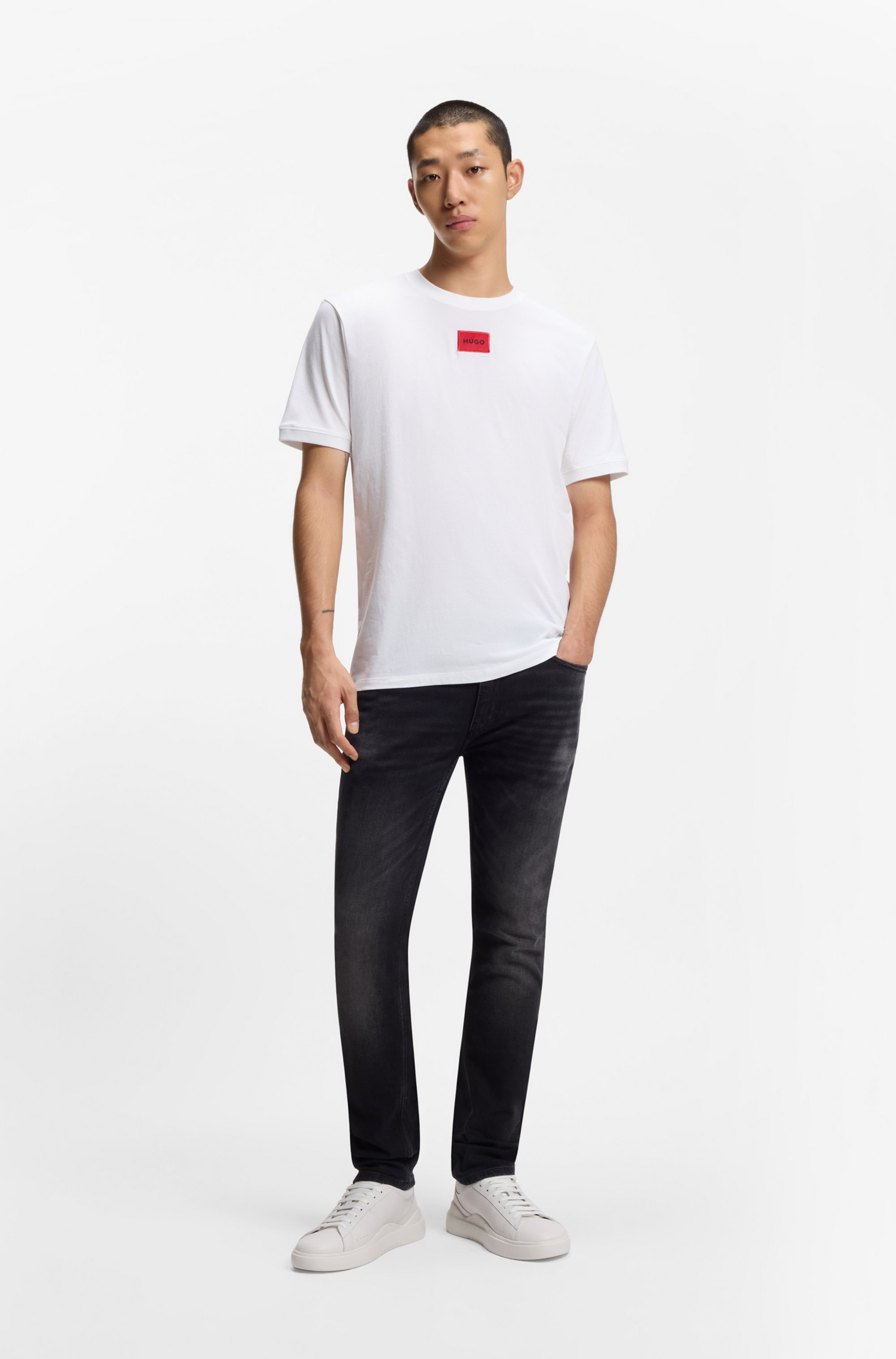 HUGO T-Shirt »Diragolino« Rundhalsausschnitt, Regular Fit, Logo-Label