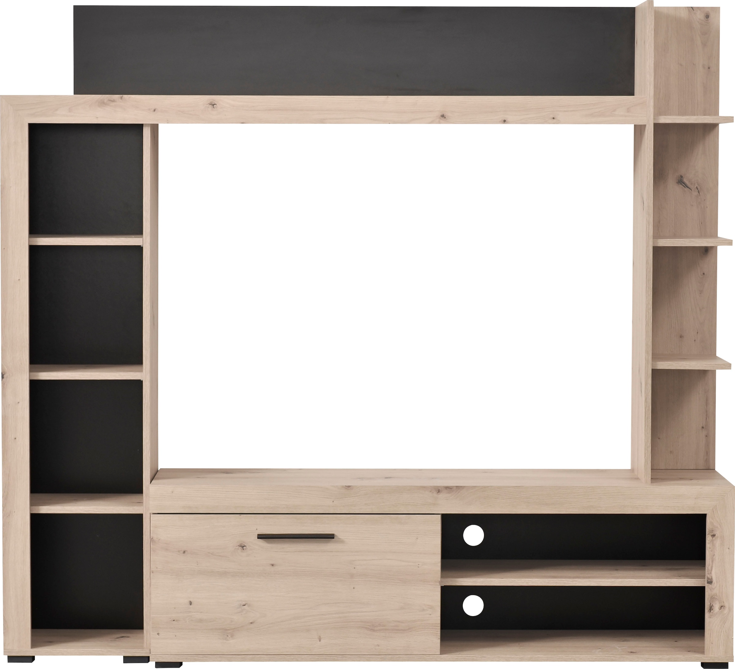 INOSIGN Wohnwand »Rubi«, mit TV-Lowboard und Regalumbau, Breite/Höhe 172,5/157,7 cm
