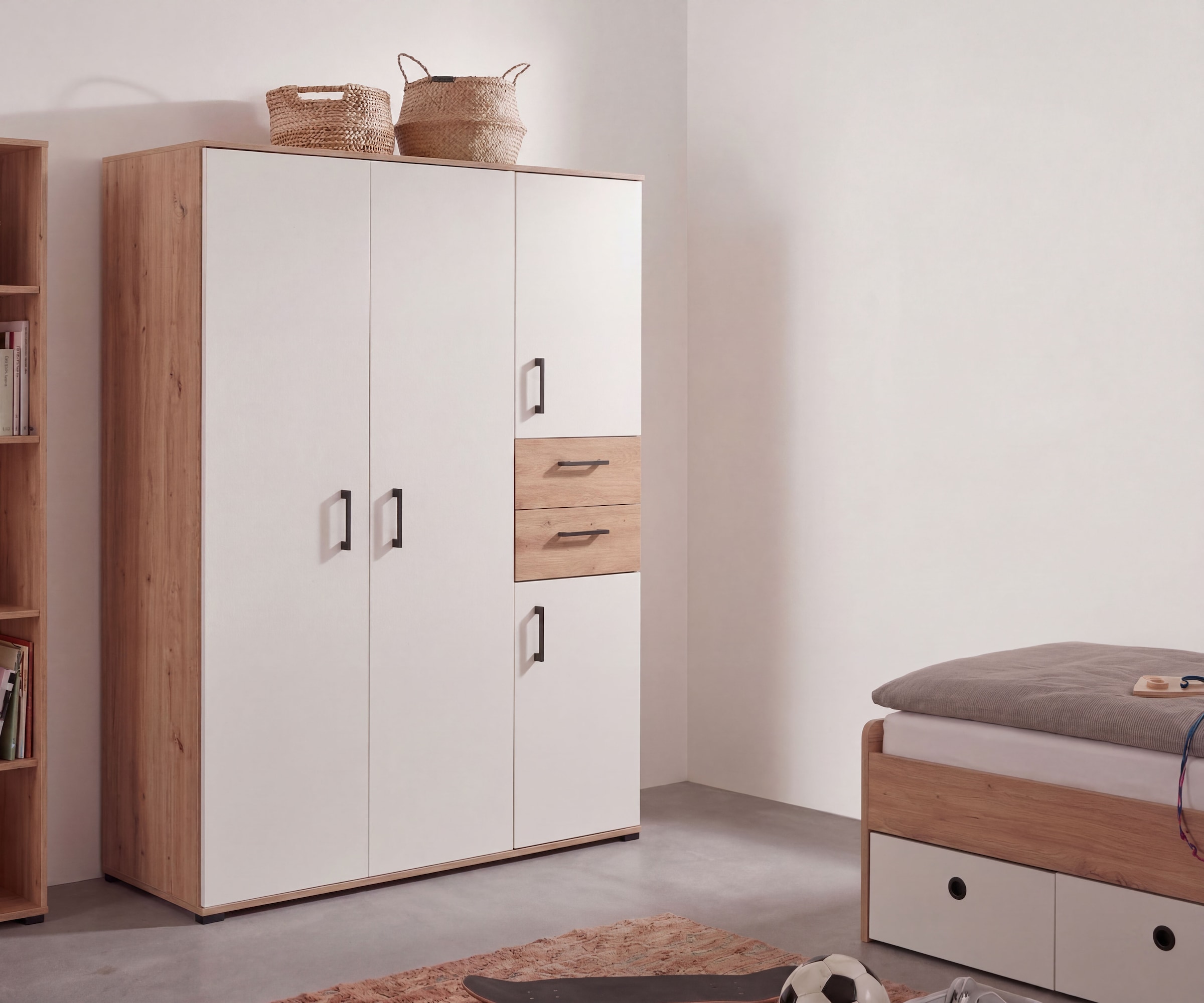 arthur berndt Jugendzimmer-Set »»Bente« 5-teilig« 5 tlg. Artisan Oak Nb/Weiß