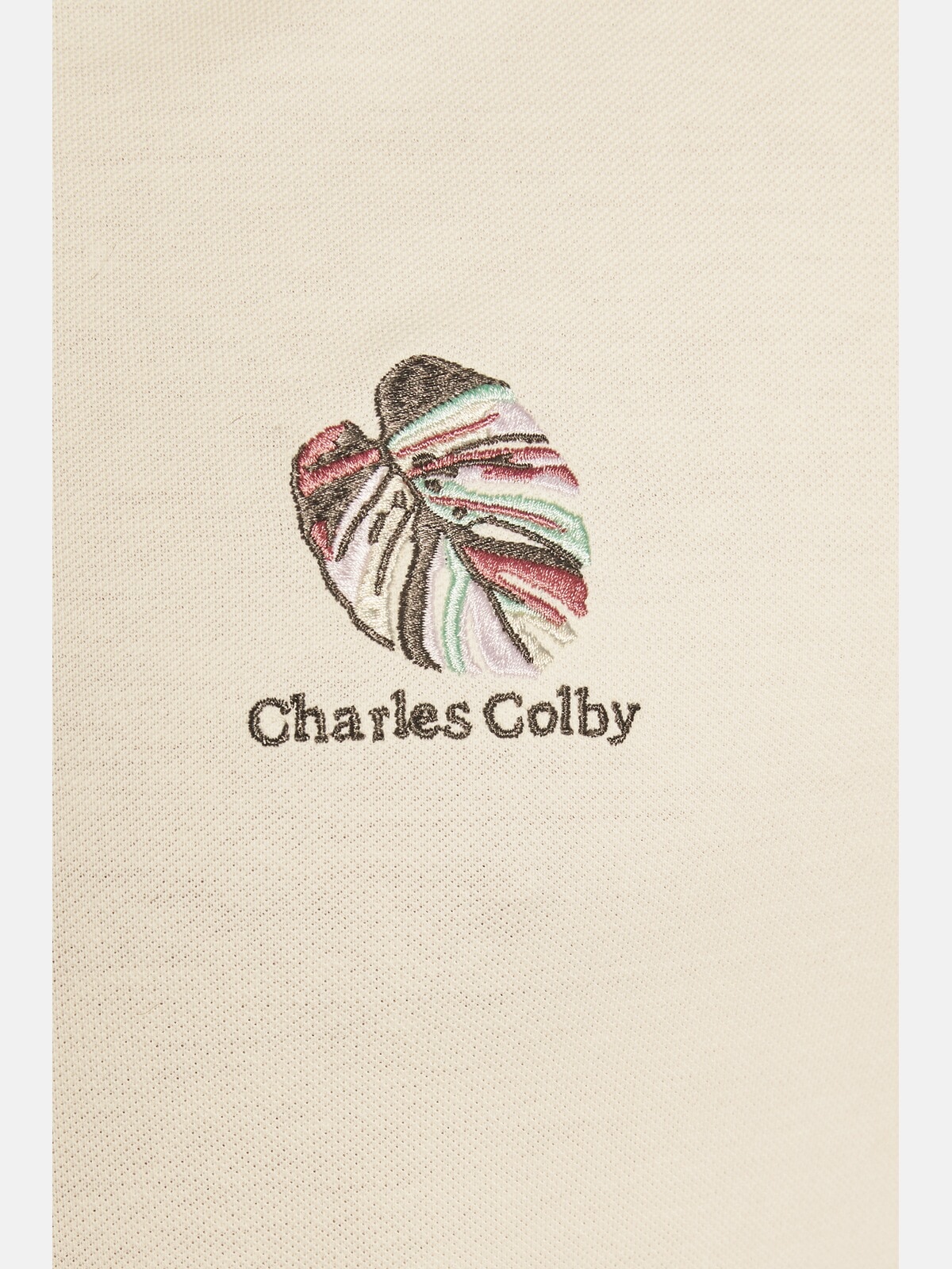 Charles Colby Poloshirt »Poloshirt EARL KAHEDIN«, (1 tlg.), mit Blatt-Stickerei
