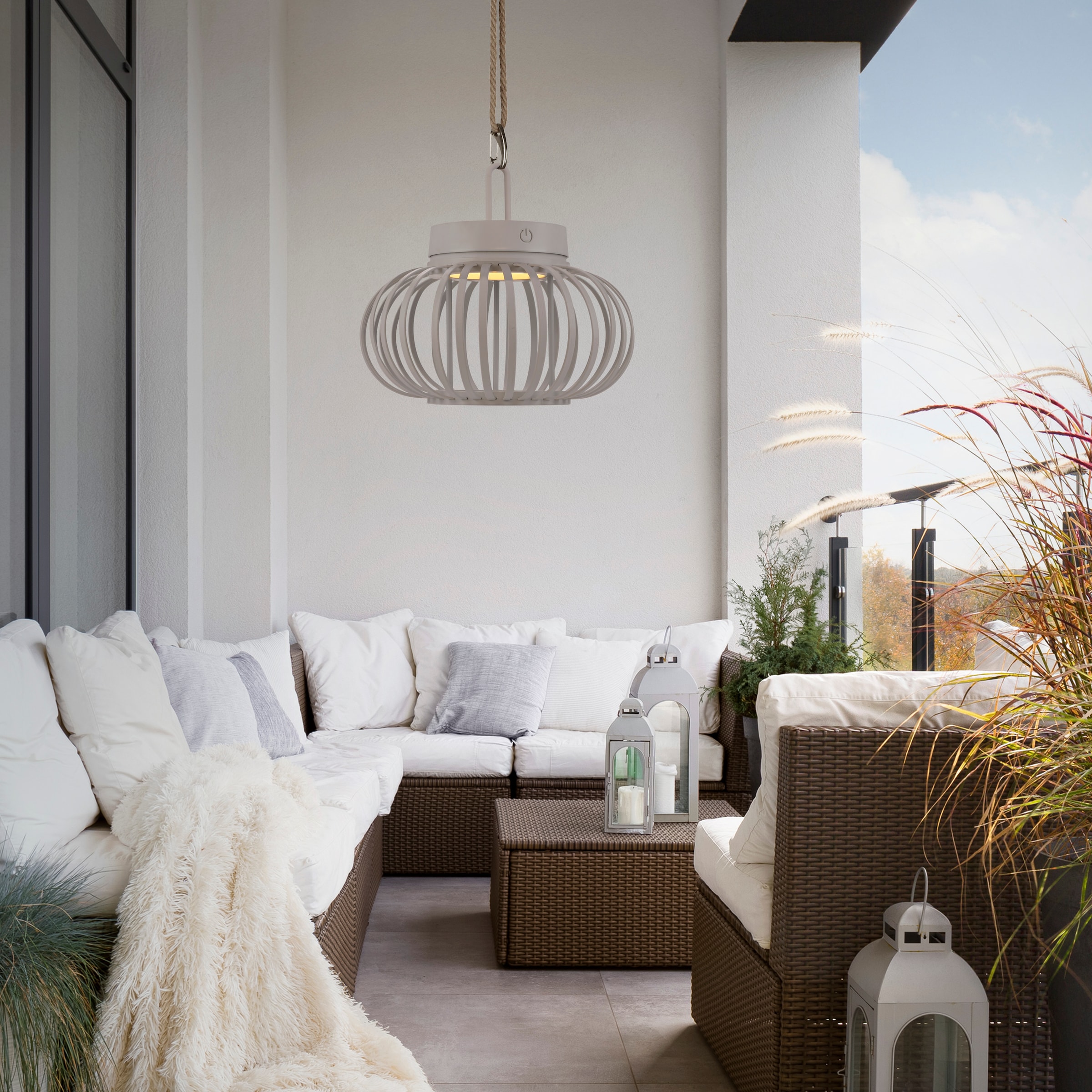 JUST LIGHT Pendelleuchte »AKUBA« LED-Modul 1 Stk. Warmweiß Akkuleuchte