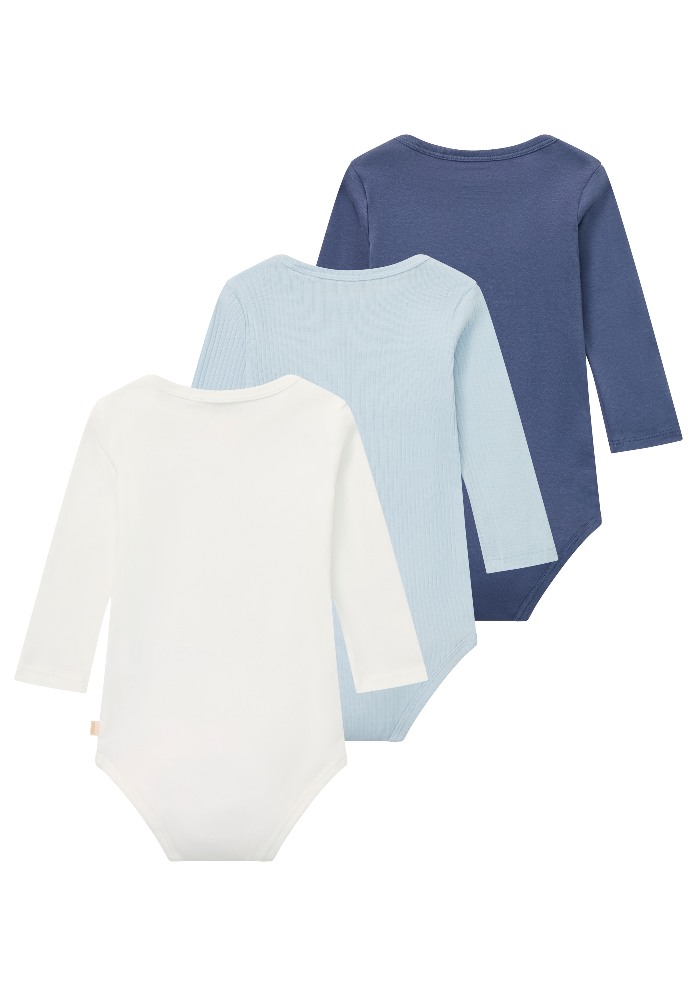 HUGGIES babywear Langarmbody »HUGB 3PK BODYSUIT« Packung, 3 Stk. 3er-Pack, in Ripp-Optik