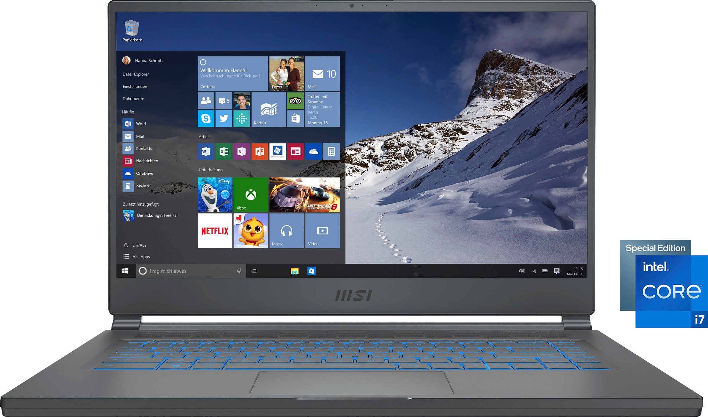 MSI Notebook »Stealth 15M A11UEK-024«, (39,6 cm/15,6 Zoll), Intel, Core i7, GeForce RTX™ 3060, 1000 GB SSD, Kostenloses Upgrade auf Windows 11, sobald verfügbar