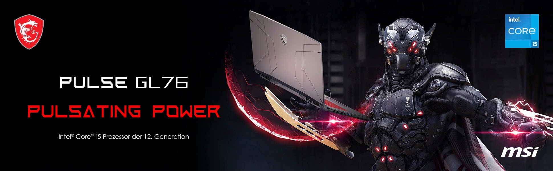 MSI Gaming-Notebook »Pulse GL76 12UCK-427«, 43,9 cm, / 17,3 Zoll, Intel, Core i5, GeForce RTX 3050, 512 GB SSD