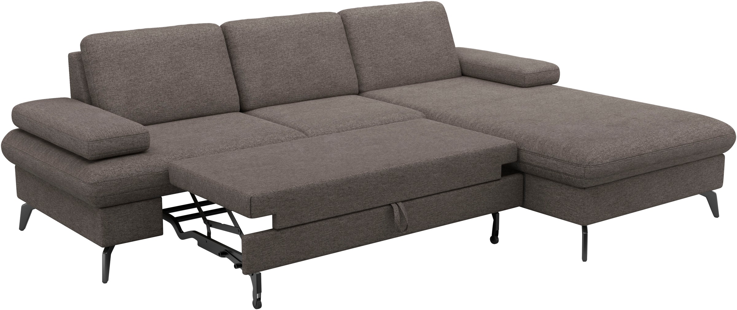 sit&more Ecksofa »Morris Jubi L-Form«, inkl. Armteilfunktion und 1 Zierkissen, wahlweise mit Bettfunktion