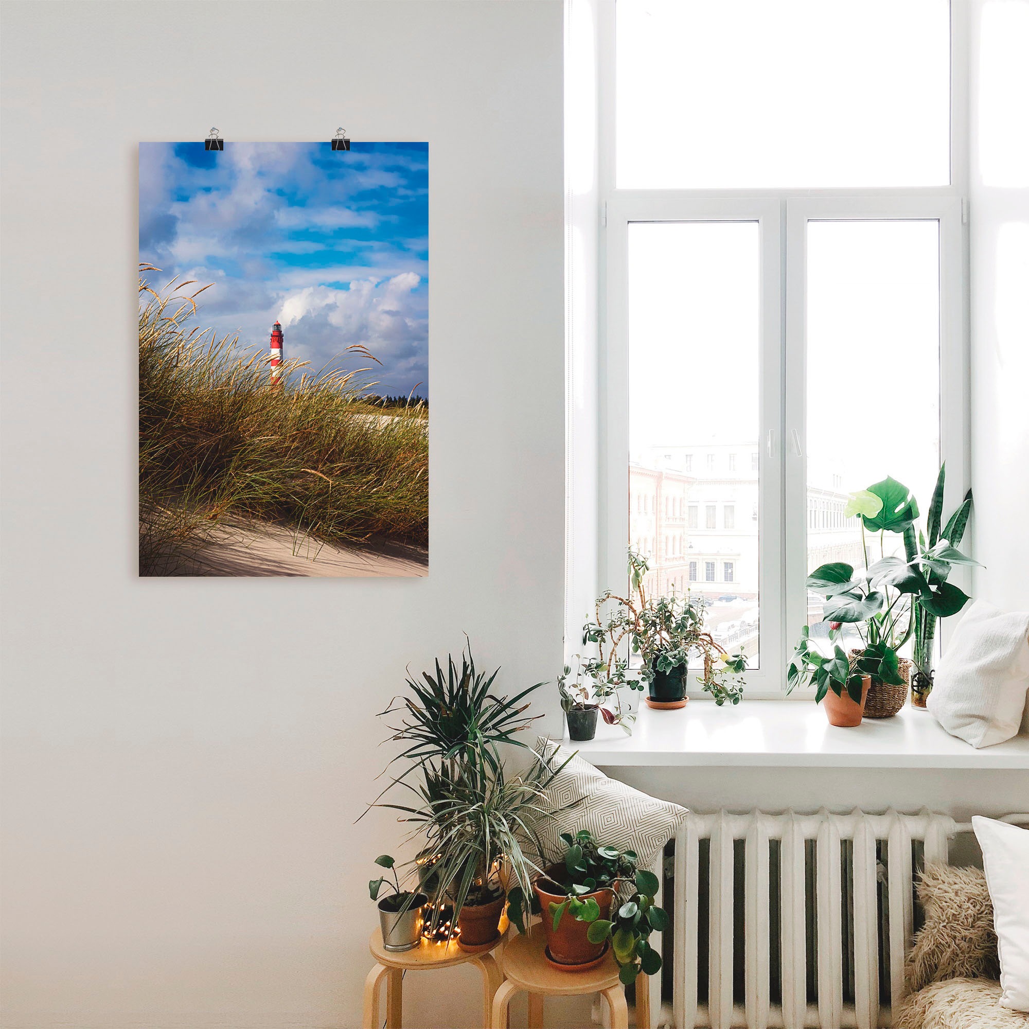 Artland Poster »Sommerimpression Amrumer Leuchtturm« Gebäude 1 Stk. tlg. ohne Rahmen