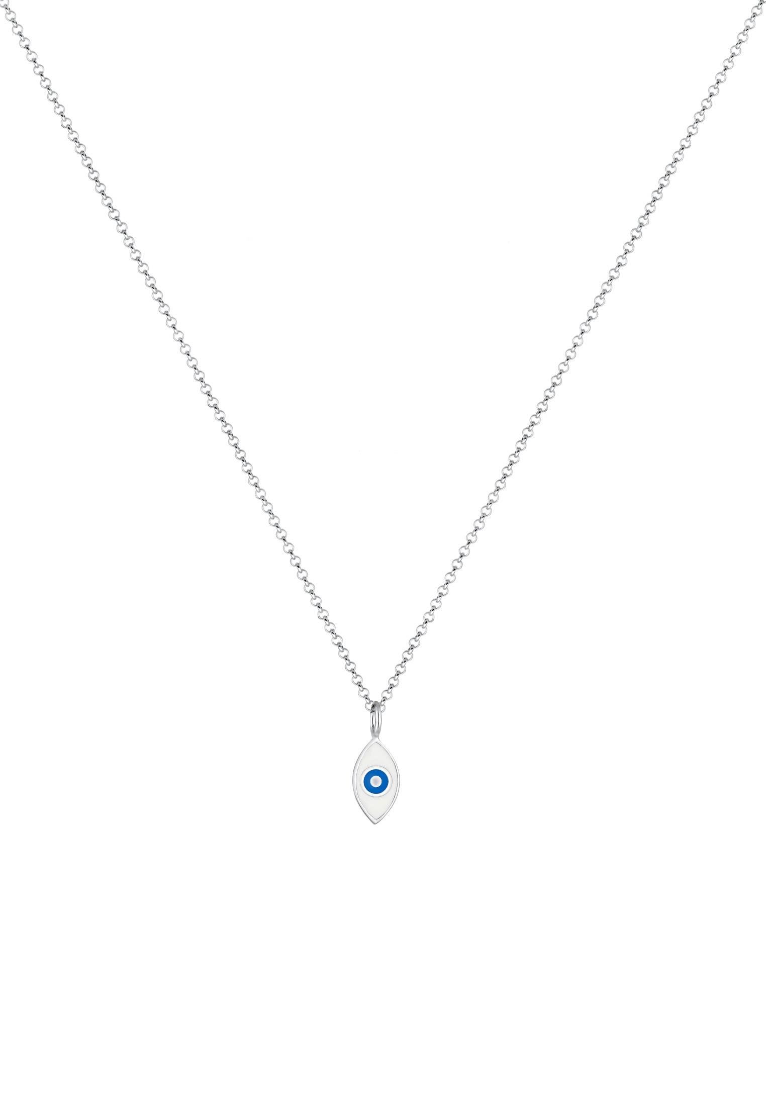 Elli Kette mit Anhänger »Halskette Erbskette Evil Eye Symbol Emaille 925er Silber«