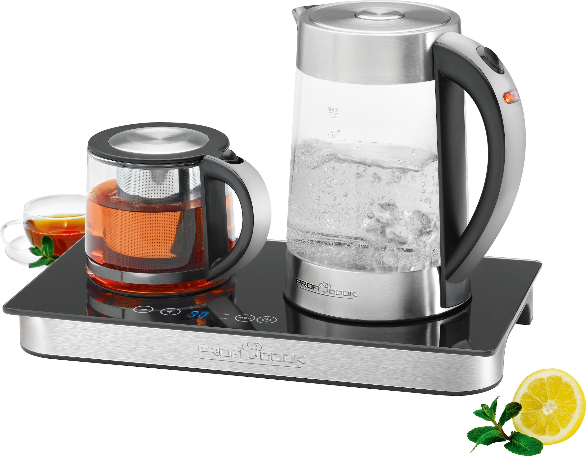 ProfiCook Wasserkocher »Teebereiter, Kaffeebereiter PC-TKS 1056«, 1,7 l, 2200 W