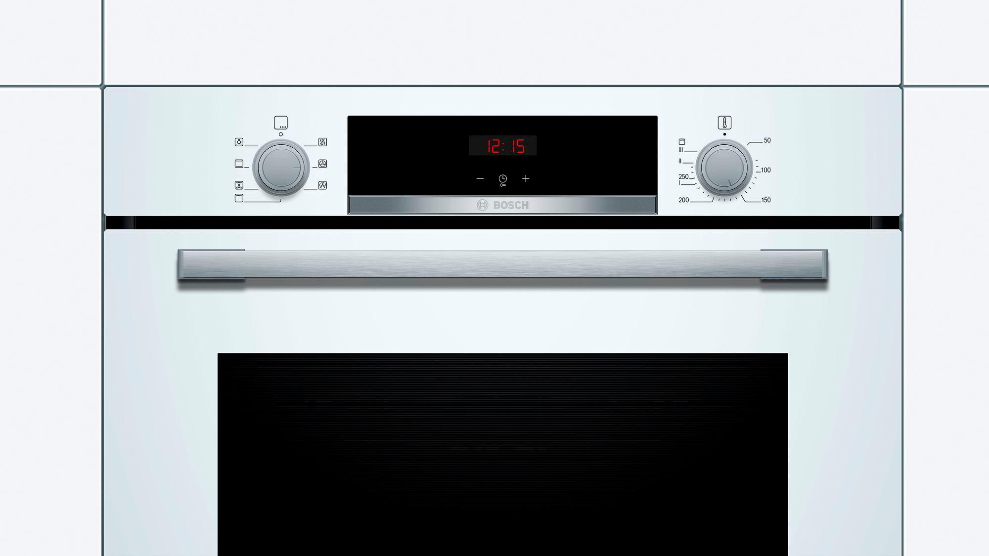 BOSCH Einbaubackofen 4 »HBA533BW1«, mit Teleskopauszug nachrüstbar, ecoClean Direct