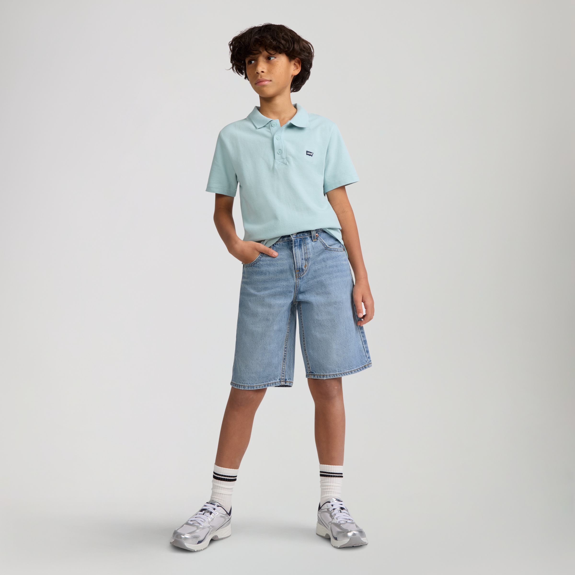 Levi's® Kids Jeansshorts aus robustem Baumwolldenim