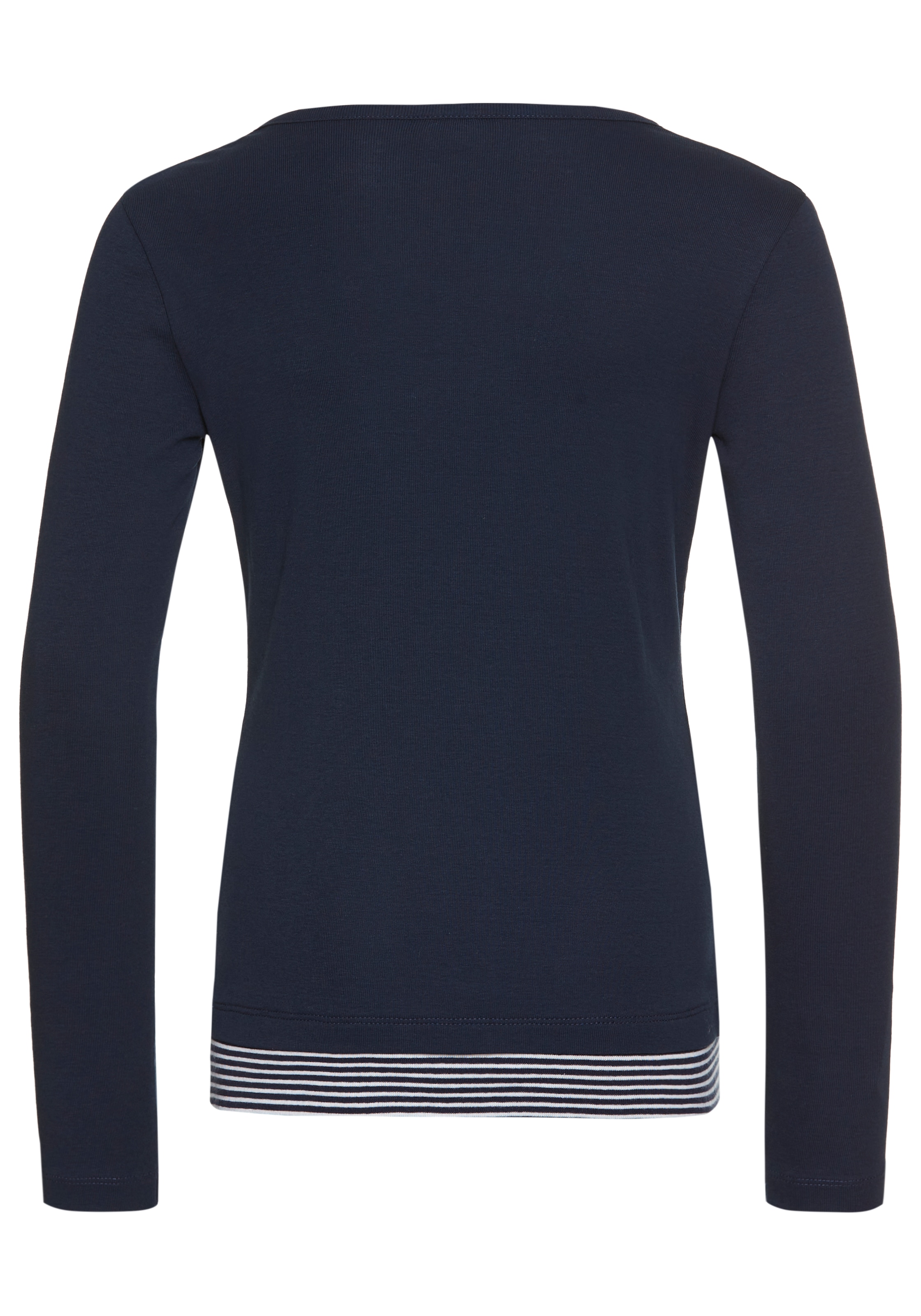 KangaROOS Langarmshirt »Ripp-Shirt in Lagenoptik«, modische Auschnitt-Details