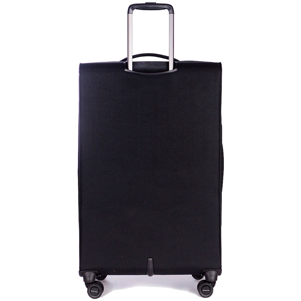 Stratic Weichgepäck-Trolley »Stratic Light + L, black«, 4 Rollen, Reisekoffer großer Koffer Aufgabegepäck TSA-Zahlenschloss