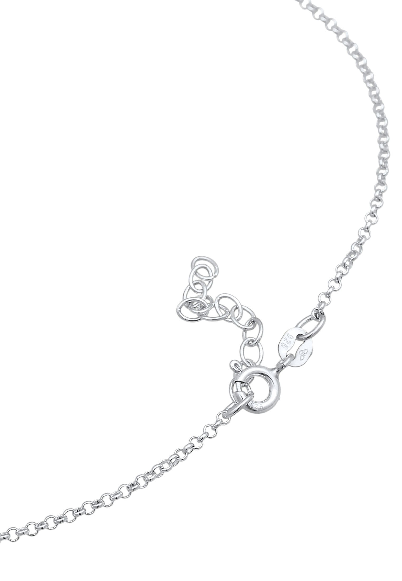 Elli Fußkette »Fußschmuck Blume Blüte 925 Silber, mit Kristallen von Swarovski®«