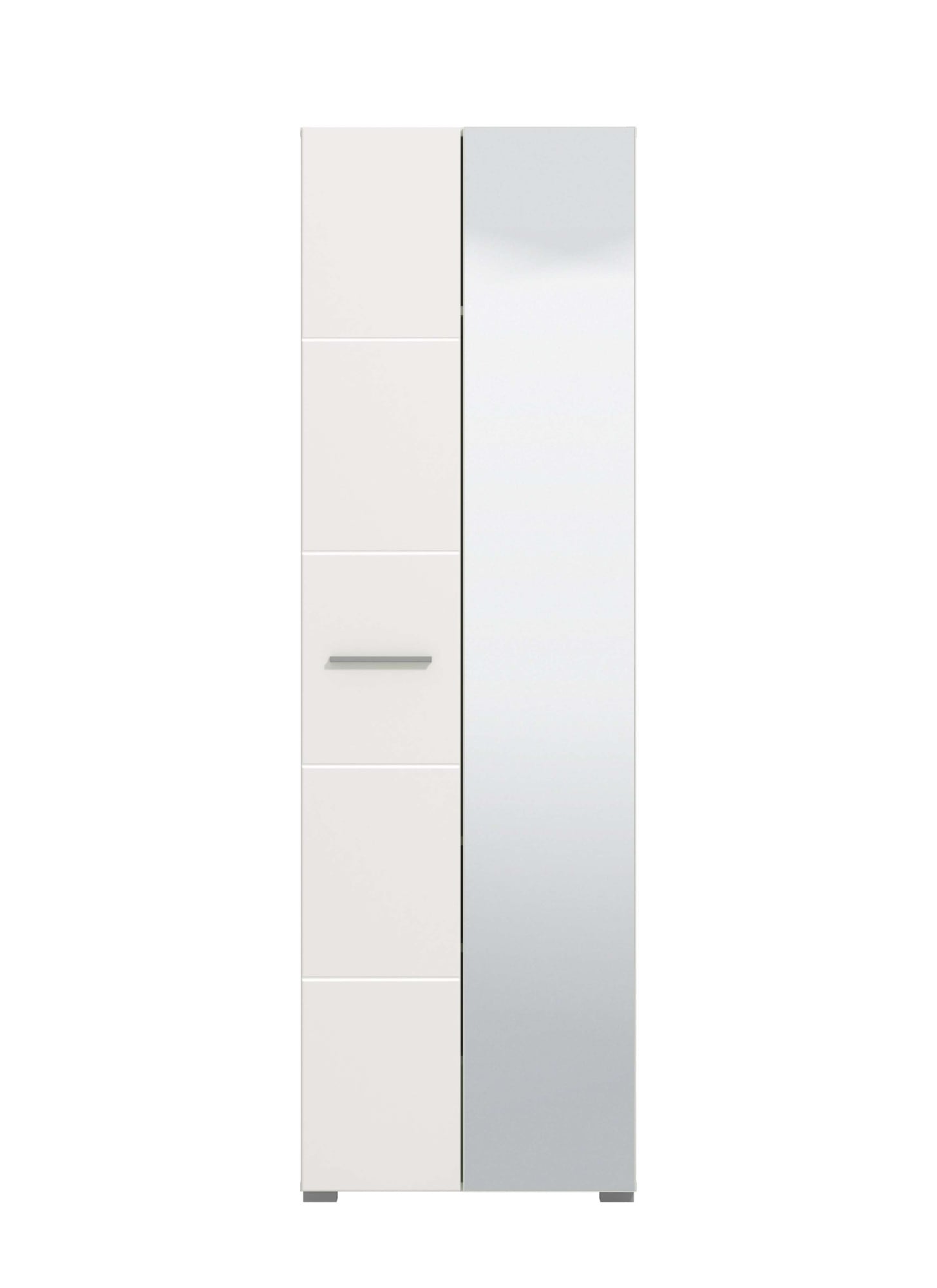 Home affaire Garderobenschrank »Beny Kleiderschrank, Stauraumschrank, Flurschrank, Höhe 193 cm«, Hochglanzfronten, Spiegeltür, Breite 60 cm, ausziehbare Kleiderstange