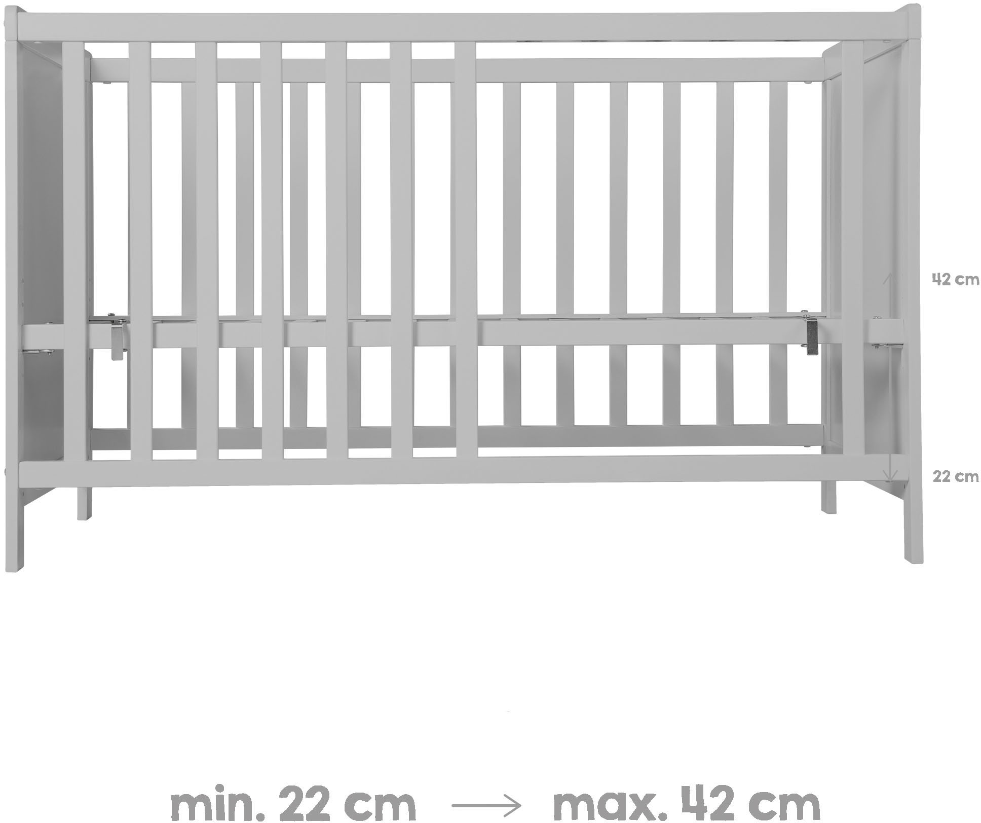 roba® Babymöbel-Set »Hamburg«, (Spar-Set, 2 St., Kinderbett, Wickelkommode), mit Kinderbett und Wickelkommode mit 2 Schubladen