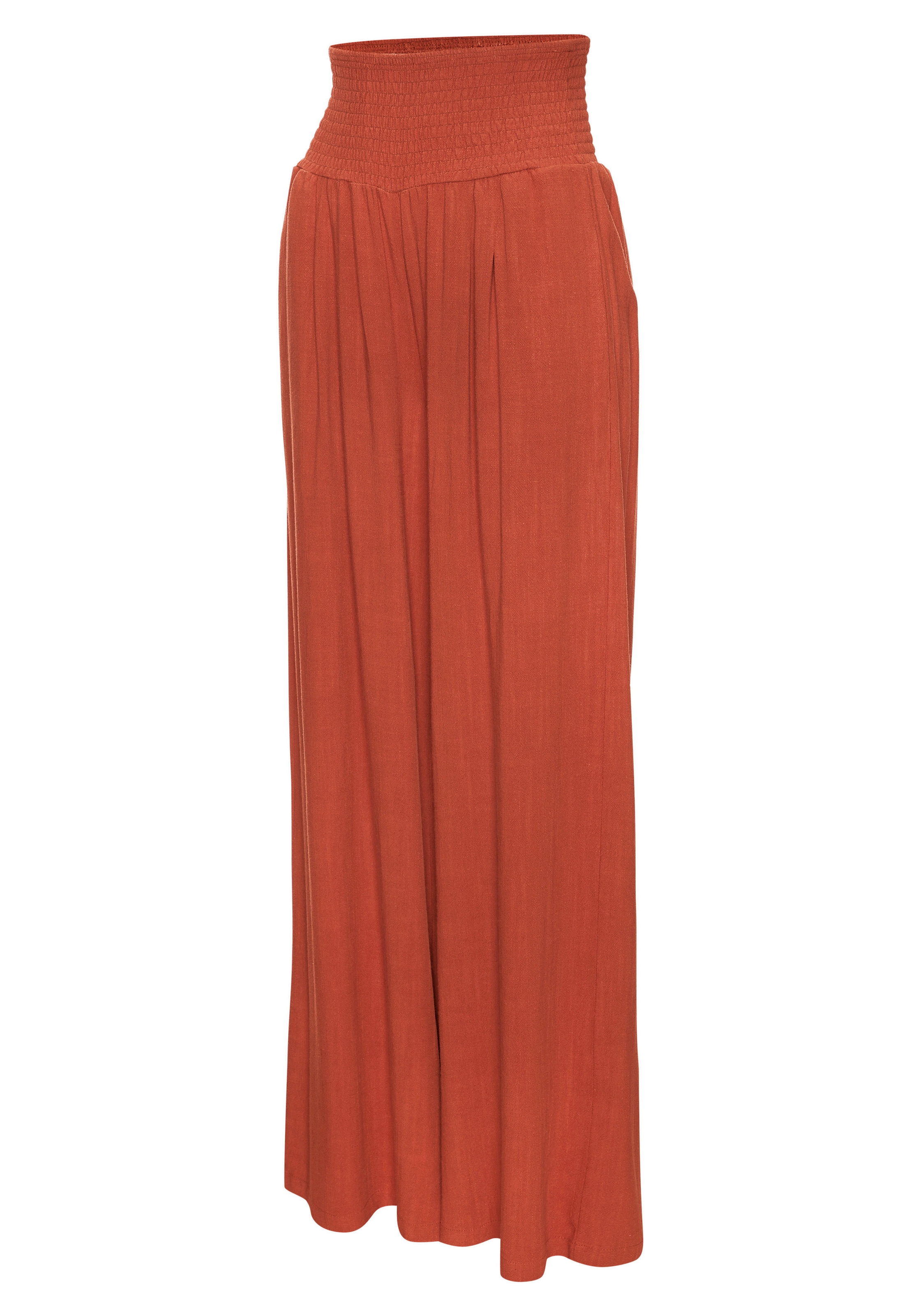 French Connection Leinenhose  mit gerafftem Bund, weite Palazzohose für den Sommer