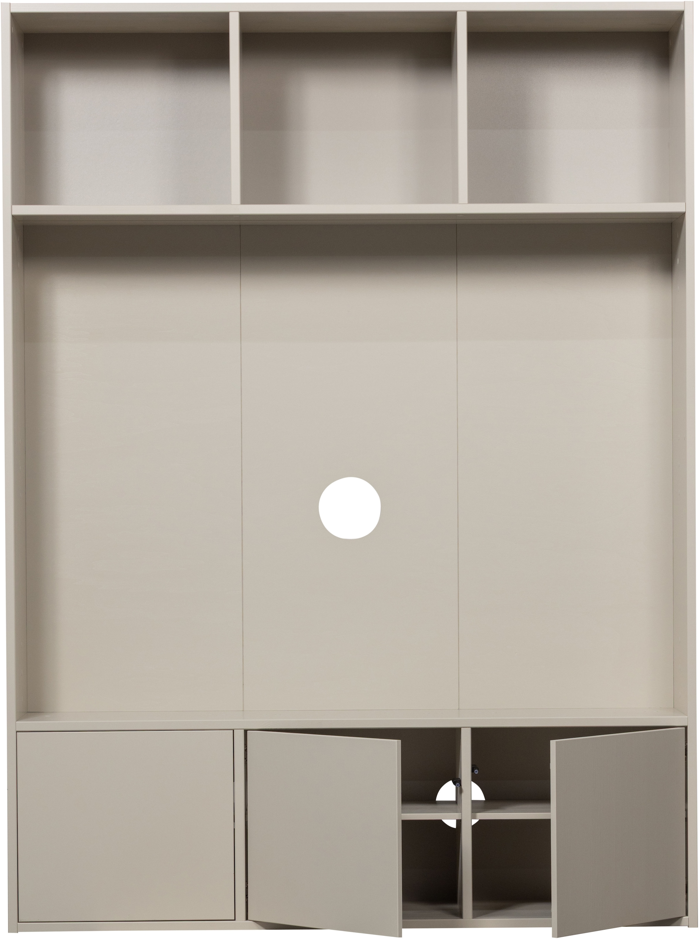 WOOOD Wohnwand »Meggy FSC®-Kiefernholz mit Druckmechanismus B 160 x D 40 x H 215 cm«