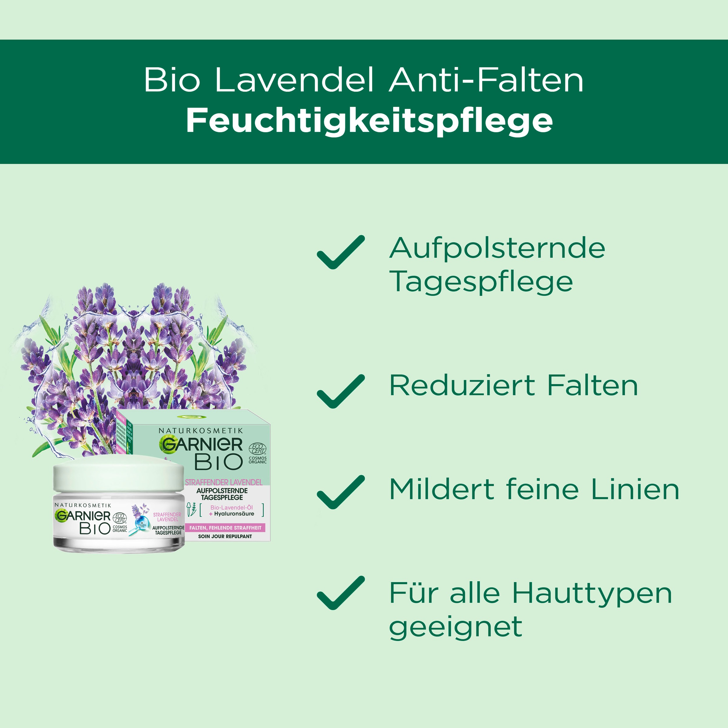 GARNIER Gesichtspflege-Set »Bio Anti-Aging-Set«, (Set, 3 tlg.), mit hoher Wirksamkeit