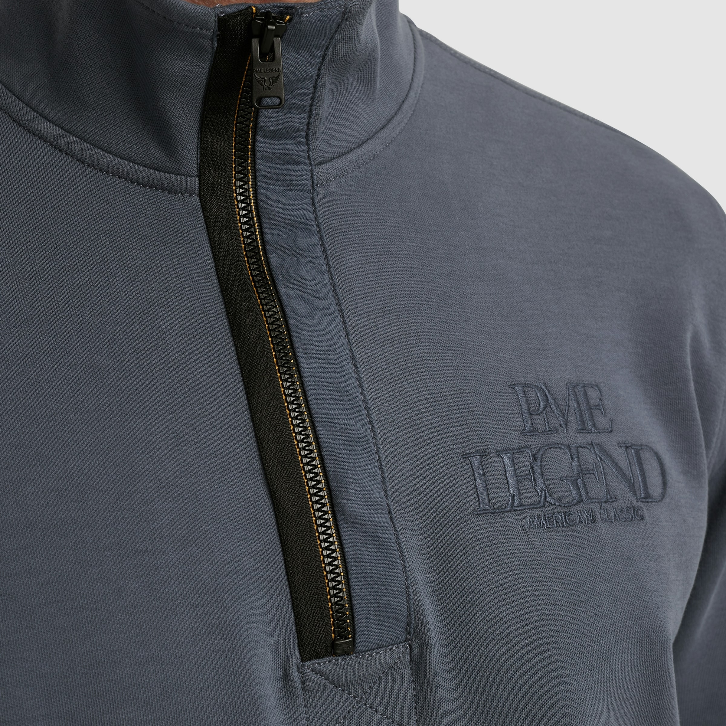 PME LEGEND Sweater , mit Logo-Stickerei und Troyer-Kragen mit Reißverschluss
