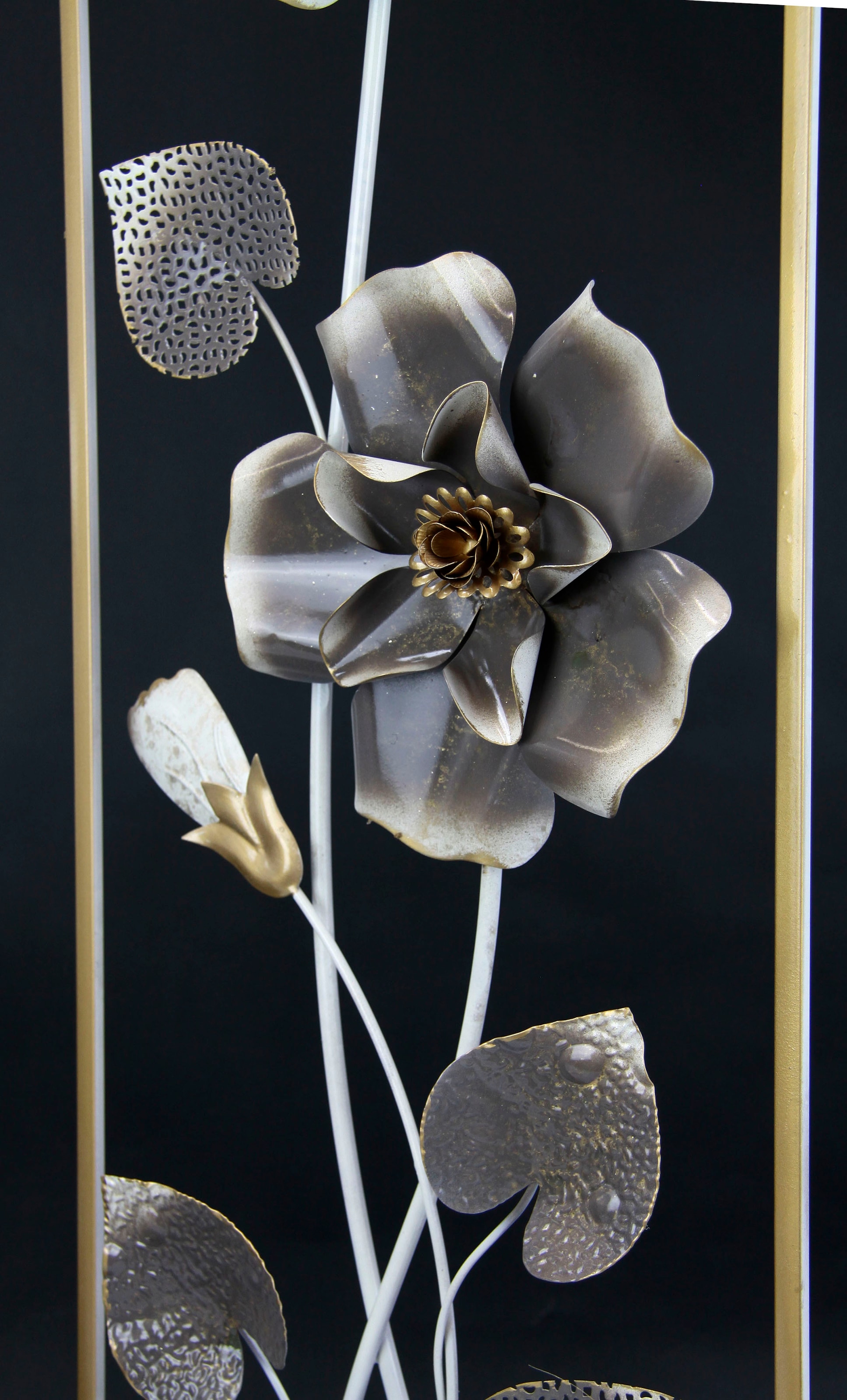 I.GE.A. Wandbild »Metallbild Blumen«, Wanddeko, Metall, Wandskulptur
