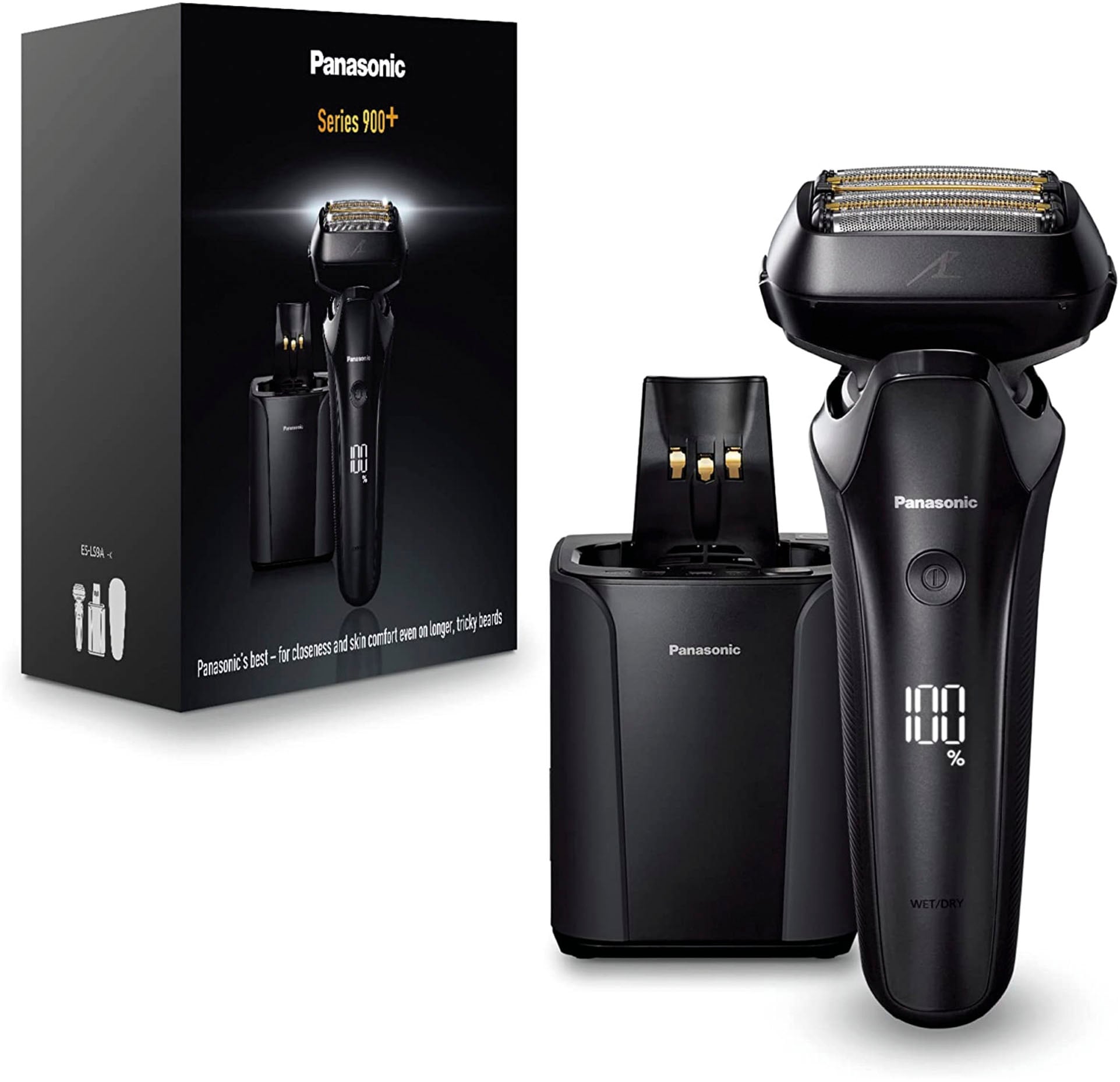 Panasonic Elektrorasierer »Series 900+ Premium Rasierer ES-LS9A« Reinigungsstation Langhaartrimmer in schwarz