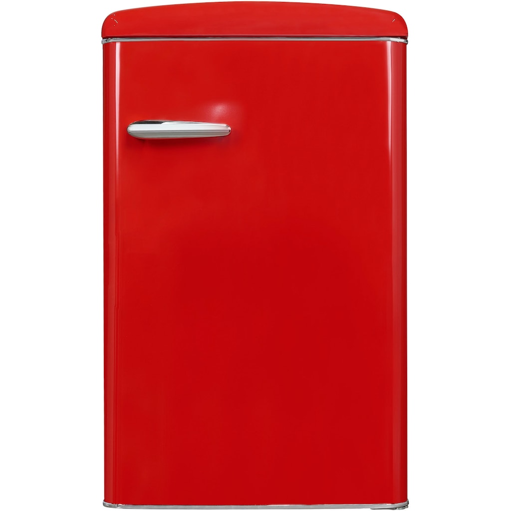 exquisit Kühlschrank »RKS120-V-H-160F«, RKS120-V-H-160F rot, 89,5 cm hoch, 55 cm breit