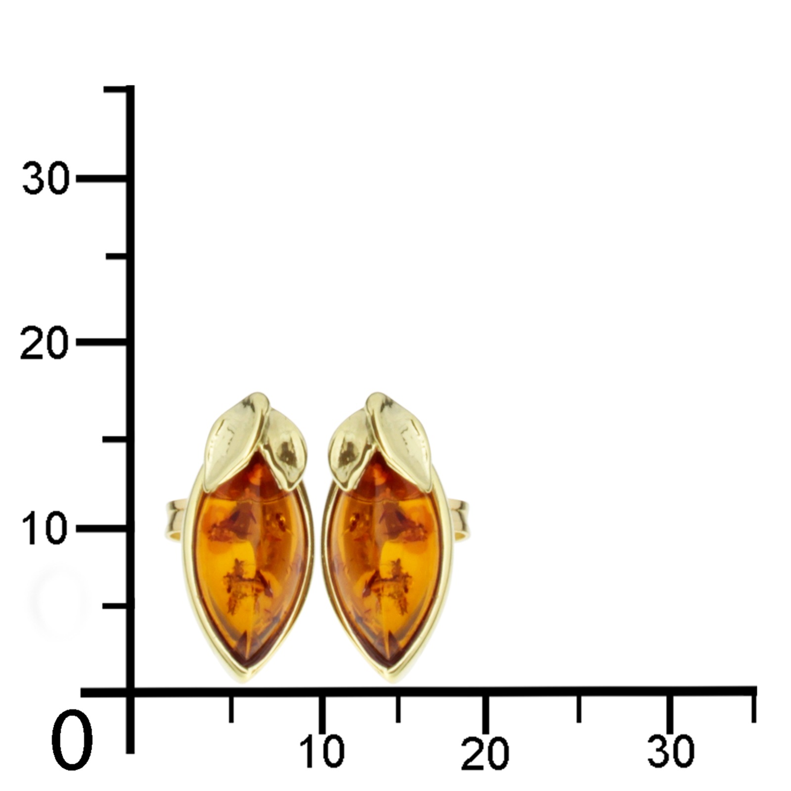 OSTSEE-SCHMUCK Paar Ohrstecker »- Elina - Gold 585/000 - Bernstein«