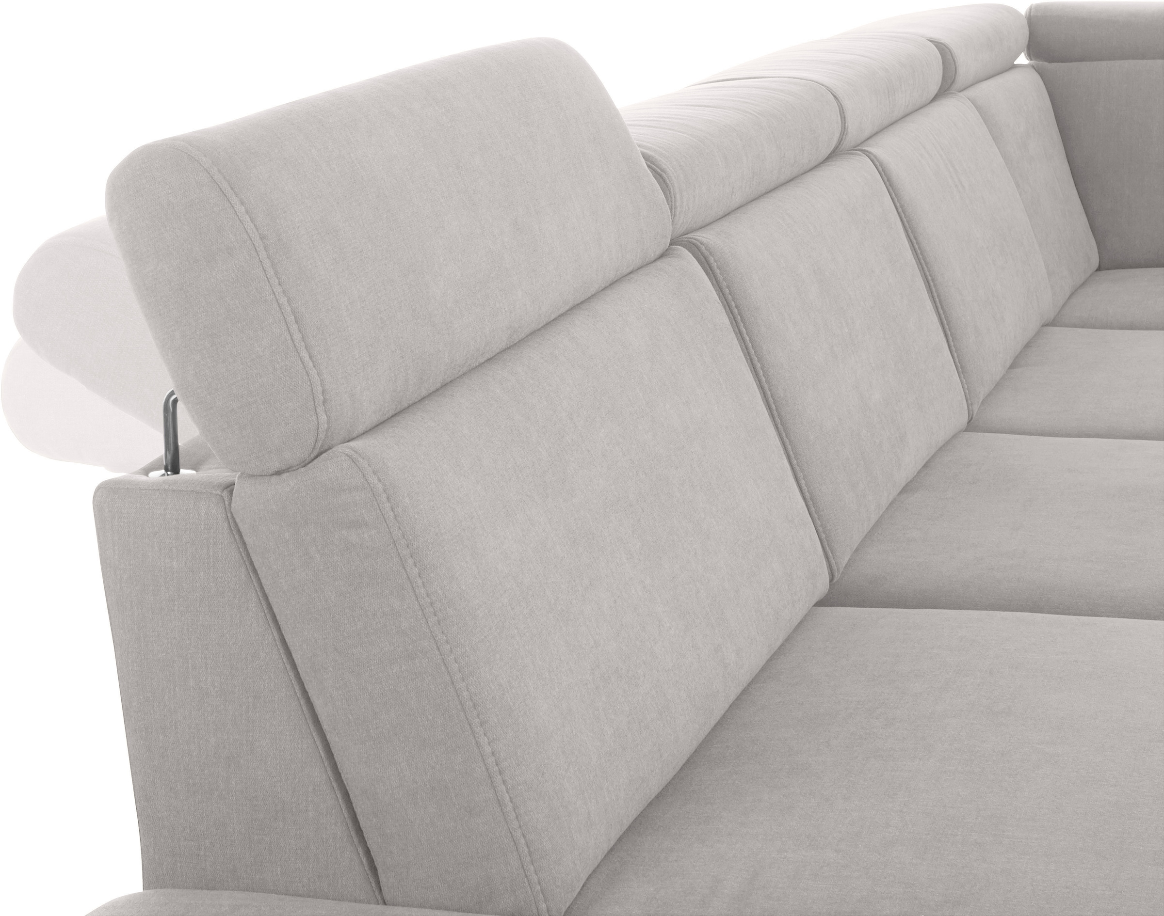 sit&more Wohnlandschaft »Brisbane U-Form«, Fußhöhe 15 cm, inklusive Sitztiefen-, Armteil- und Kopfteilverstellung
