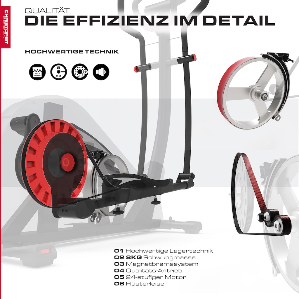 Christopeit Sport® Crosstrainer-Ergometer »AX 7000«