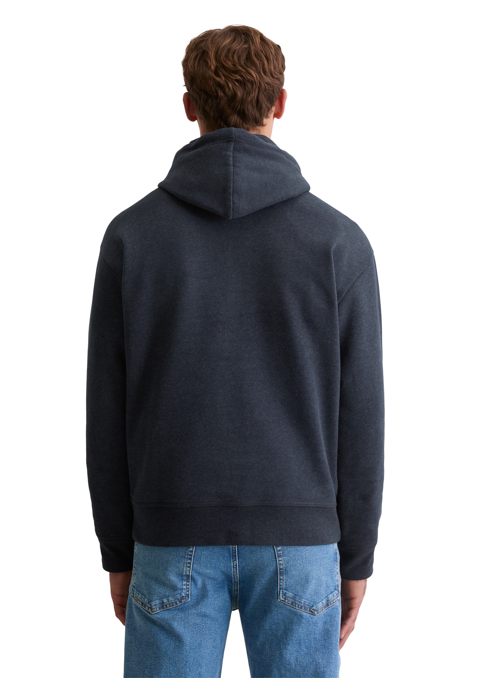 Marc O'Polo Hoodie »relaxed fit aus weicher Bio-Baumwolle«, Ton-in-Ton Stickerei auf der Brust
