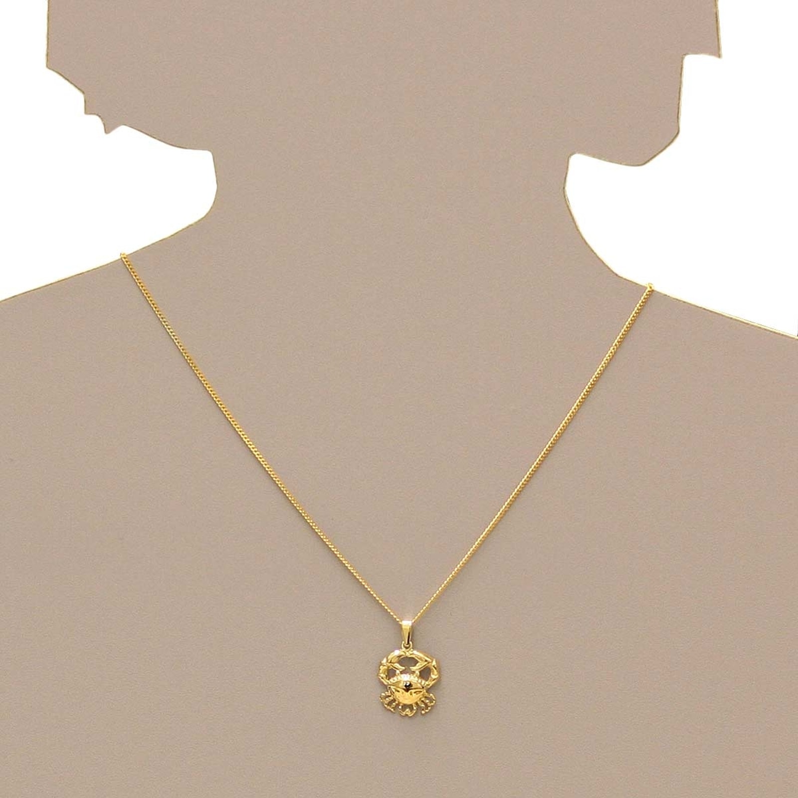 OSTSEE-SCHMUCK Kettenanhänger »- Tierkreiszeichen Krebs - Silber 925/000, vergoldet -,«