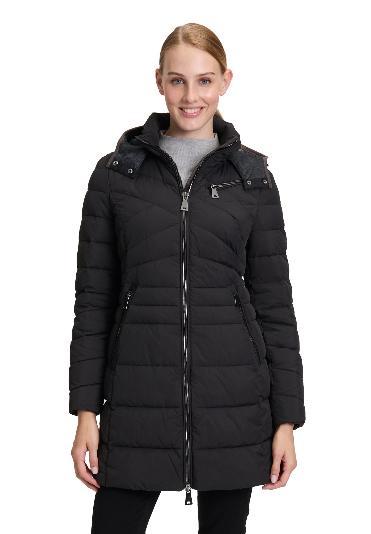 Gil Bret Steppjacke »Steppmantel mit abnehmbarer Kapuze«