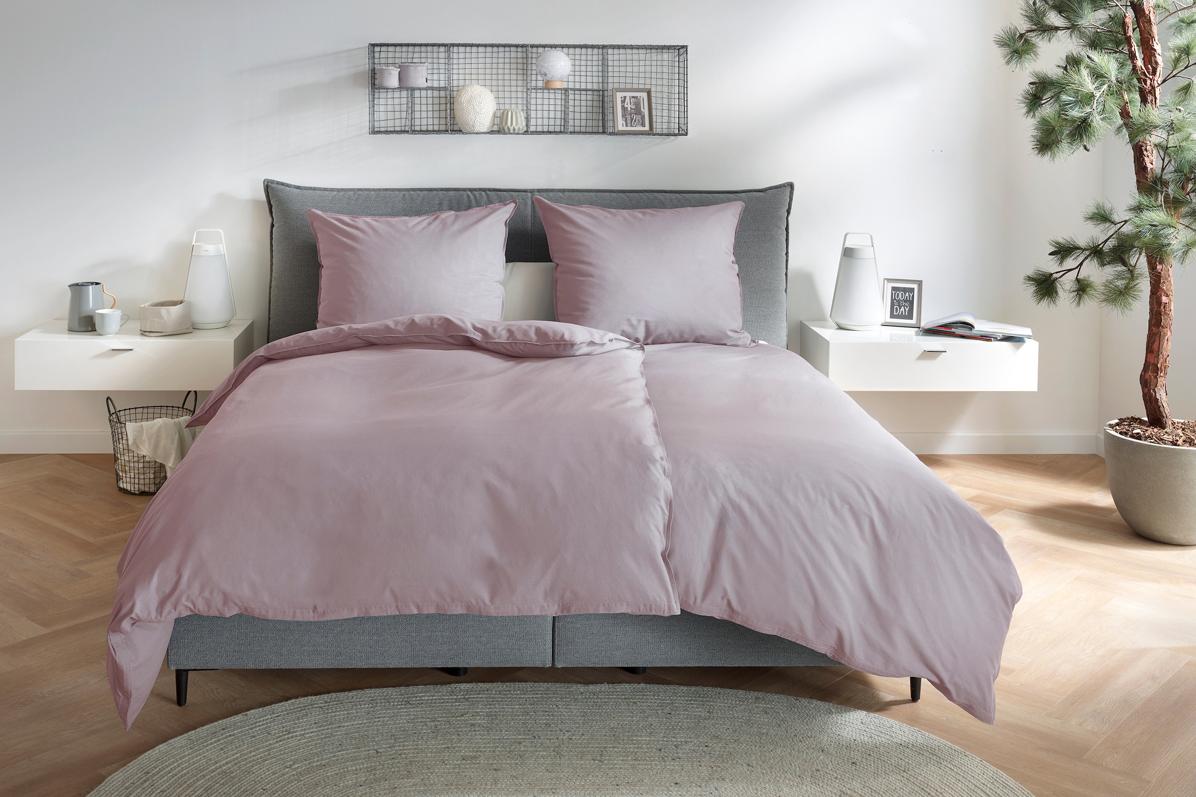 Primera Bettwäsche »Stone-Washed in Gr. 135x200, 155x220 oder 200x200 cm« 2 Stk. tlg. 100% Baumwolle, Bettwäsche in feinem Knitterlook, weicher Griff