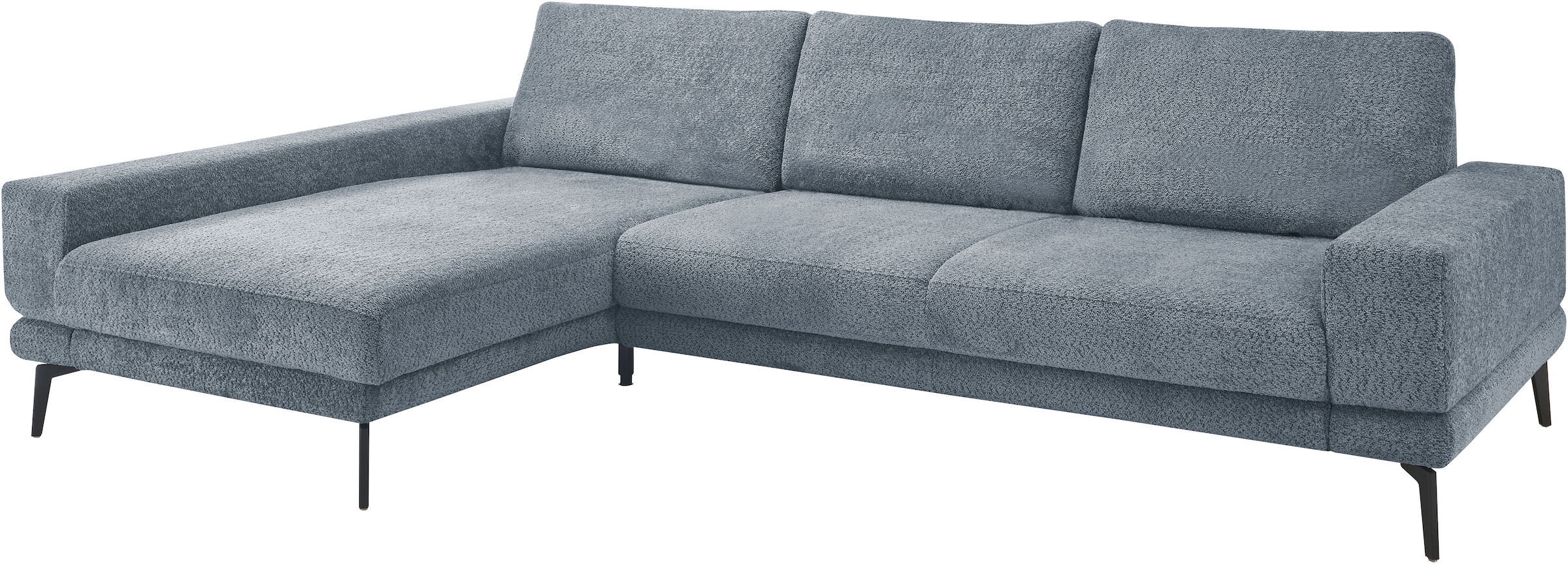 set one by Musterring Ecksofa »SO 3600«, Sitzhöhe 42 cm, Kaltschaum, B 293 x T 180 cm, Kama blue