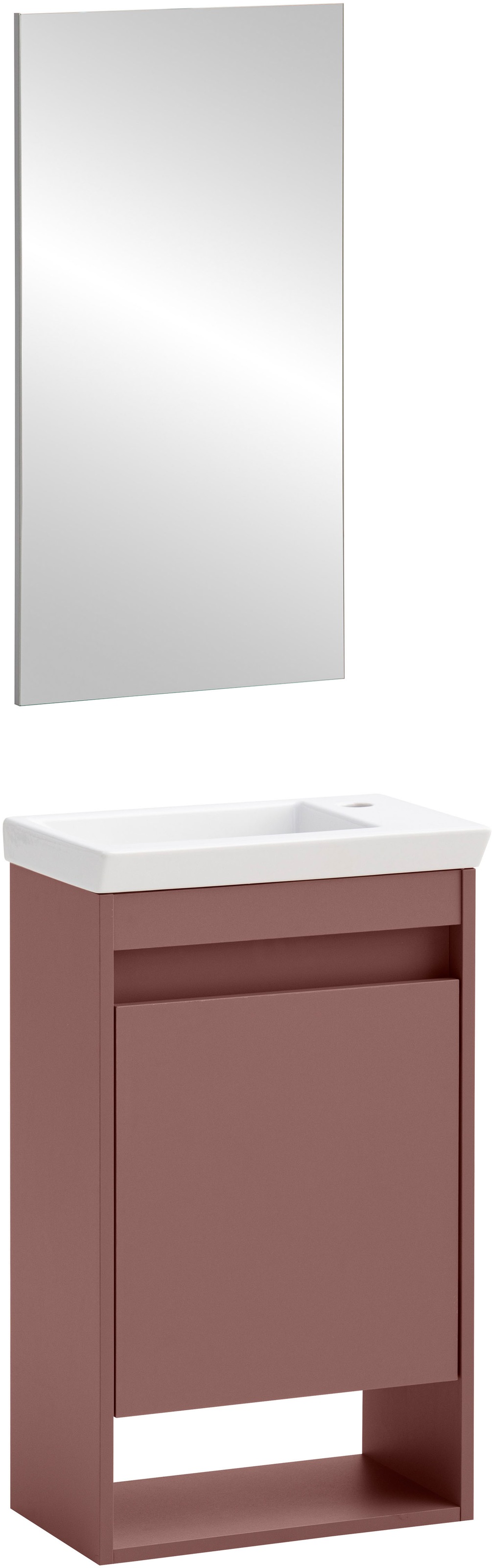 Badezimmer-Set WELLTIME "Avio Badezimmer-Set", mauve, B:85,5cm H:158cm T:30,5cm