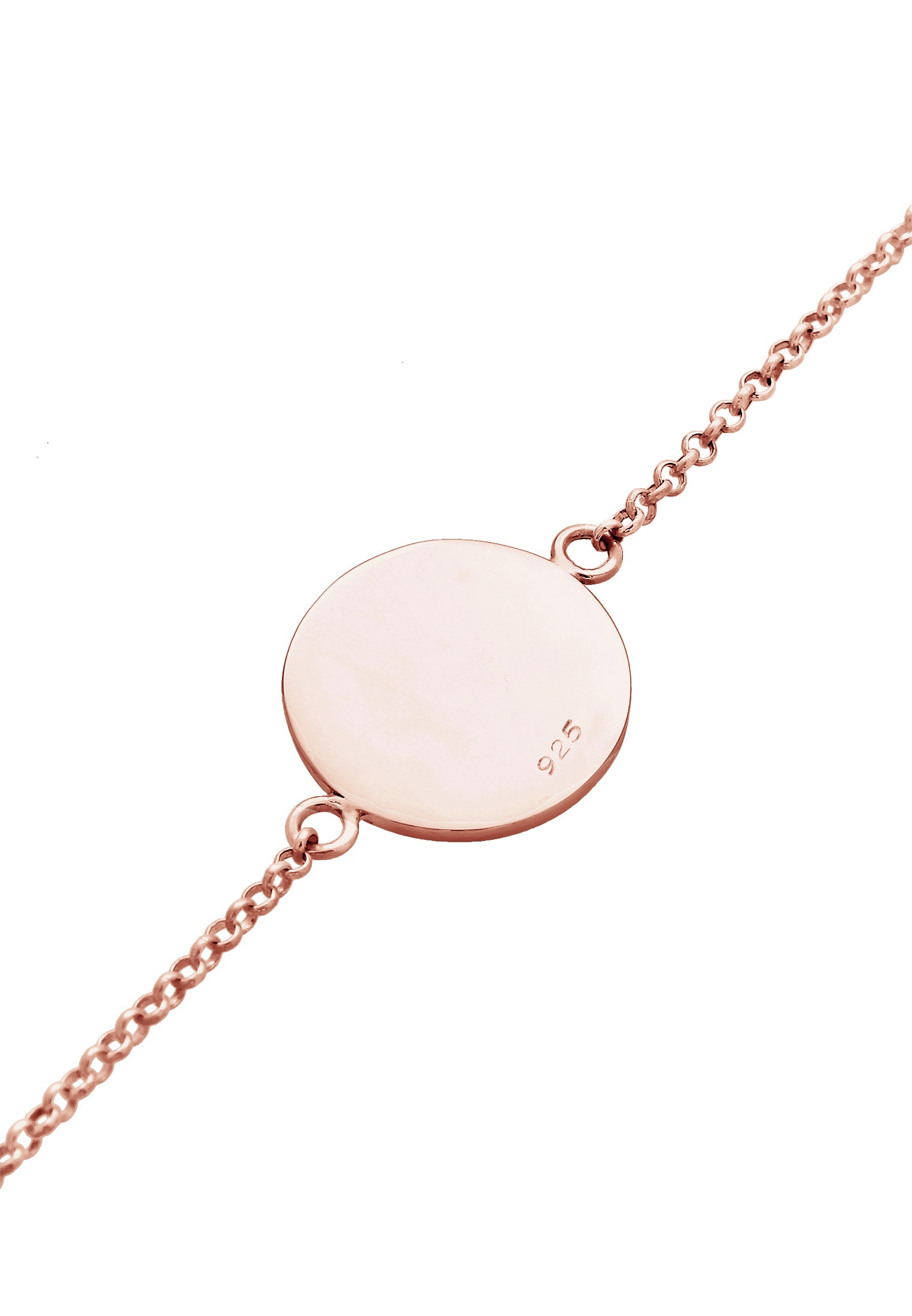 Elli Armkette »Armband Weltkugel Plättchen Anhänger 925 Sterling Silber«