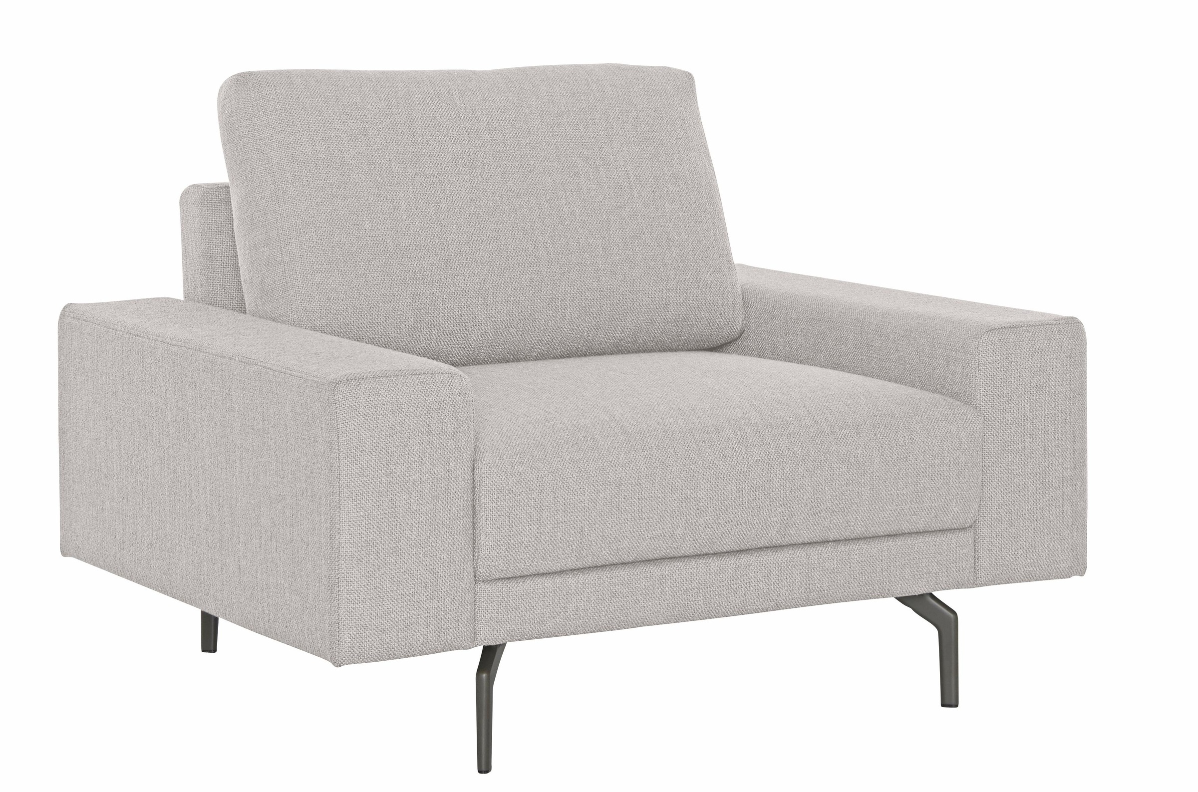 hülsta sofa Sessel Alugussfüße 120 Breite bei Armlehne breit umbragrau, cm OTTO in niedrig, »hs.450«