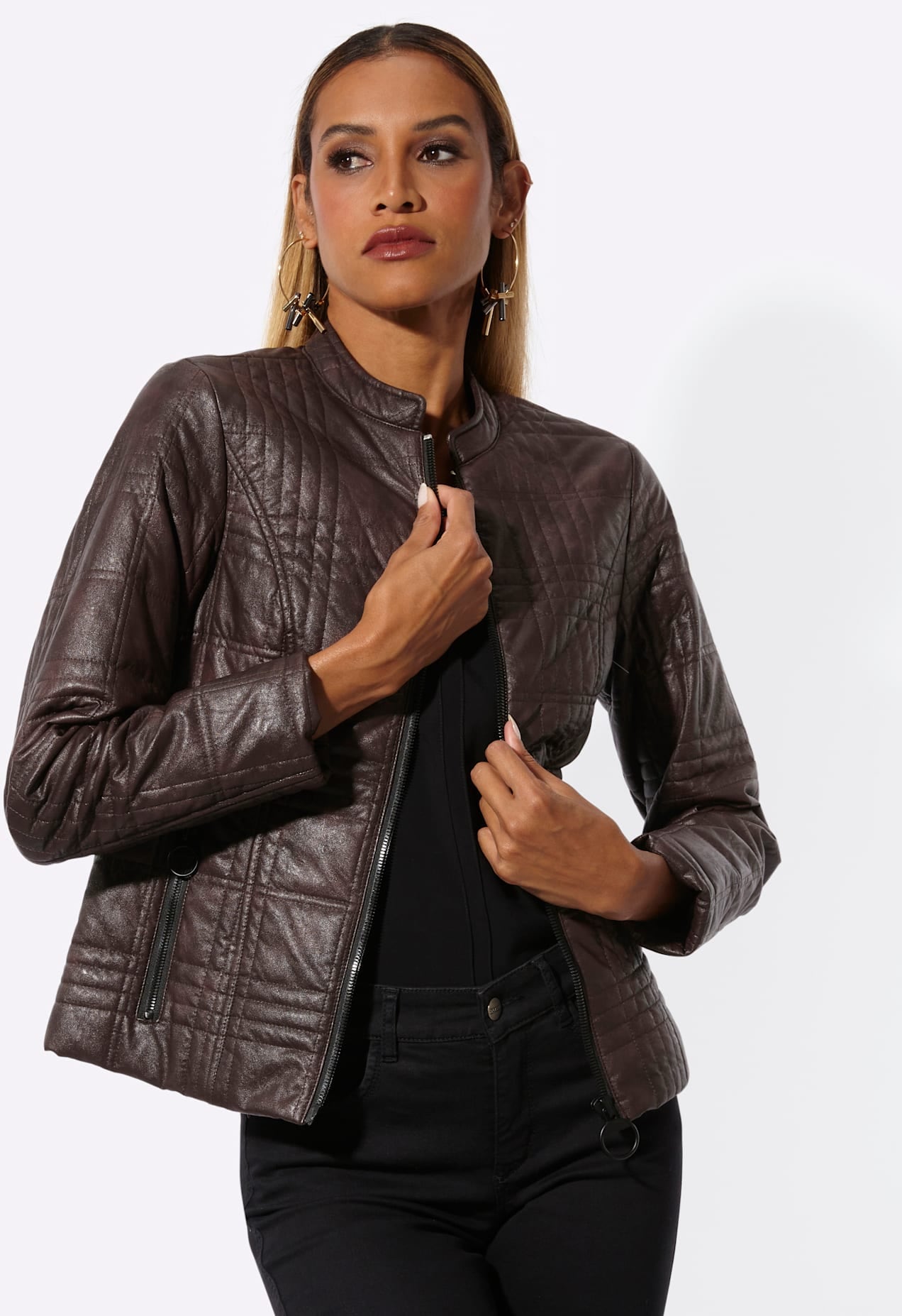 Mainpol Jackenblazer »Lederimitat-Blazer«