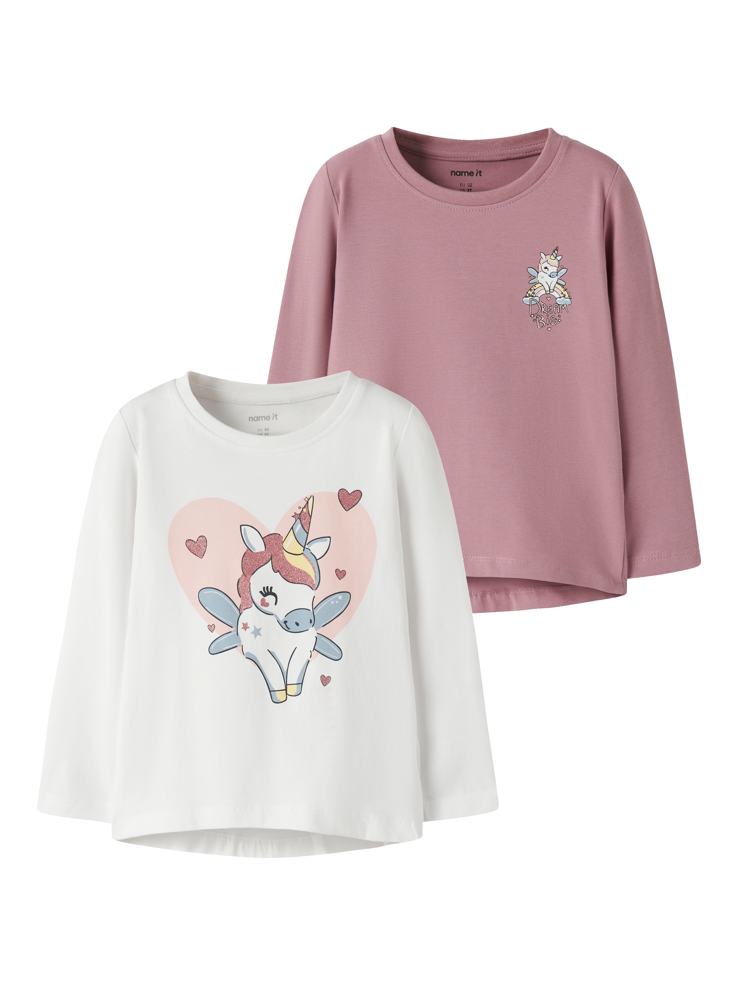 Name It T-Shirt »NMFVIX 2P  LS TOP« Packung, 2er-Pack, 2 Baumwollmischung, Druck