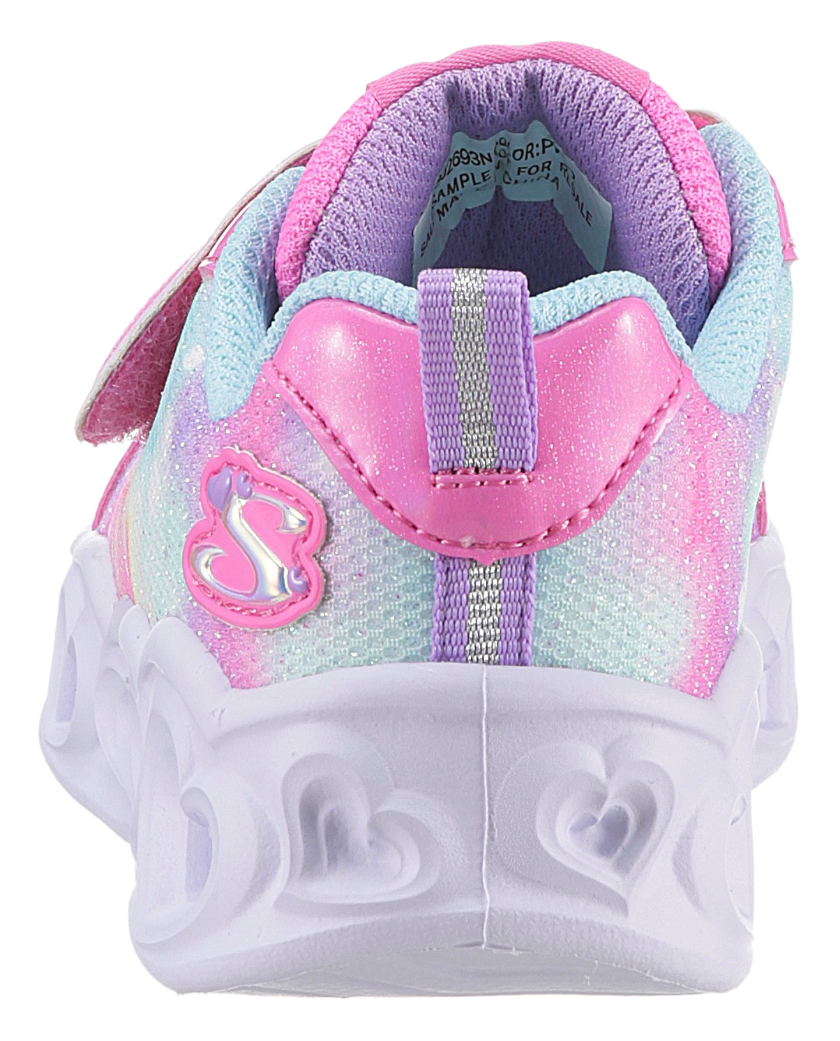 Skechers Kids Lauflernschuh »Blinkschuh HEART LIGHTS - LOVIN REFLECTION«, Sneaker, Klettschuh, Blinkschuh mit hübscher Herz-Applikation