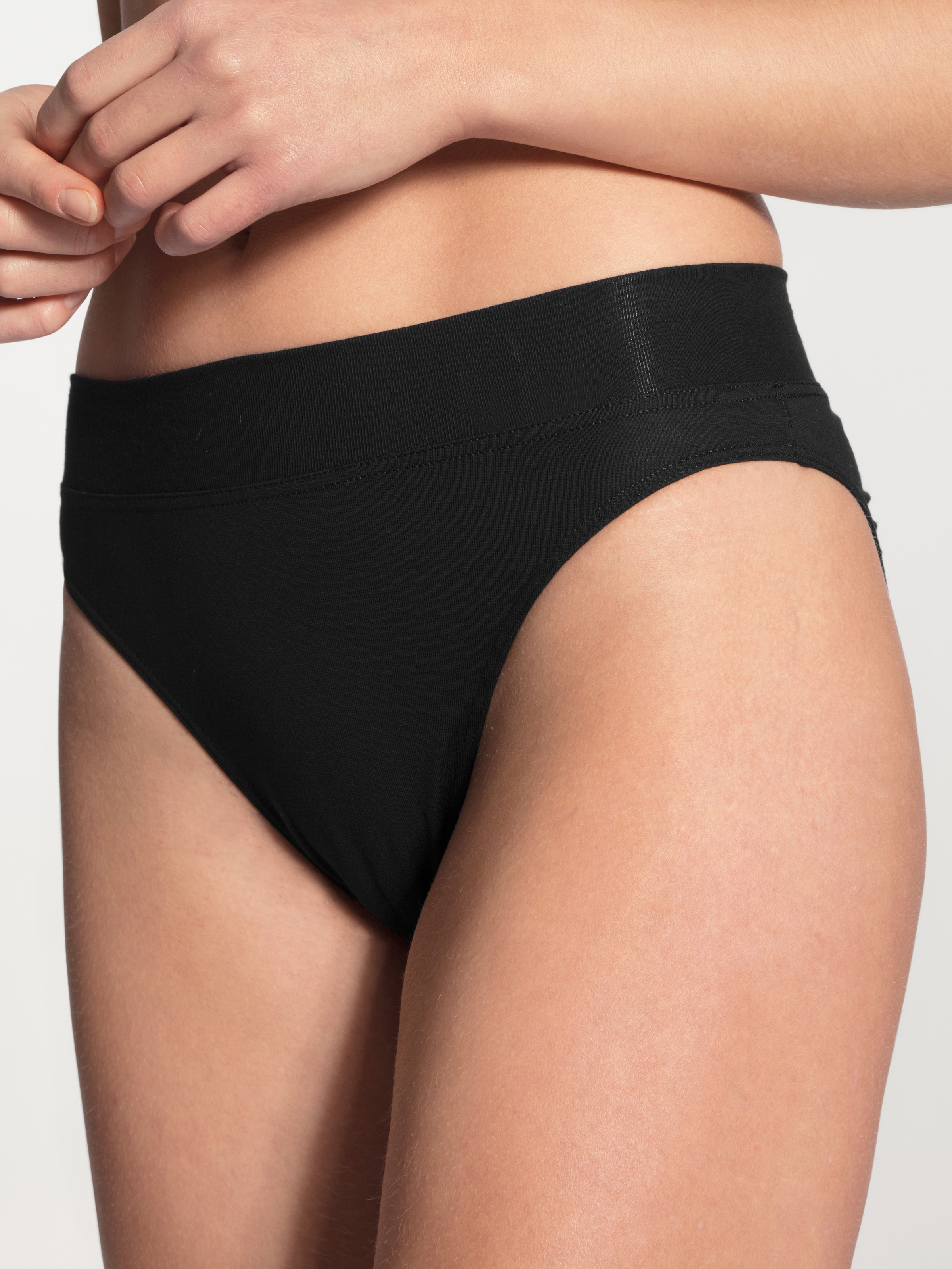 CALIDA High-Waist-Slip »Elastic Duopack«, (2er Pack), breiter Softbund, elastisch, atmungsaktiv, weich