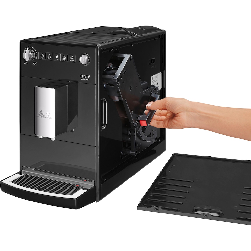 Melitta Kaffeevollautomat »Purista® F230-102, schwarz«, Lieblingskaffee-Funktion, kompakt & extra leise