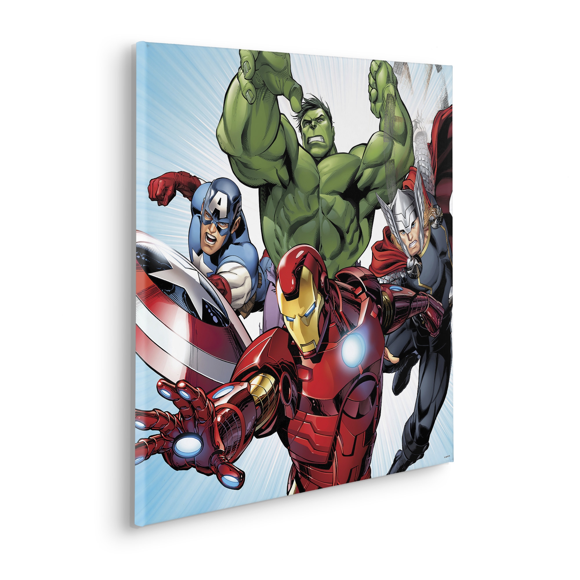 Komar Leinwandbild »Marvel Avengers Teampower«, Disney, (1 St.), 60 x 60 cm (Breite x Höhe) - Kinderzimmer, Dekoration