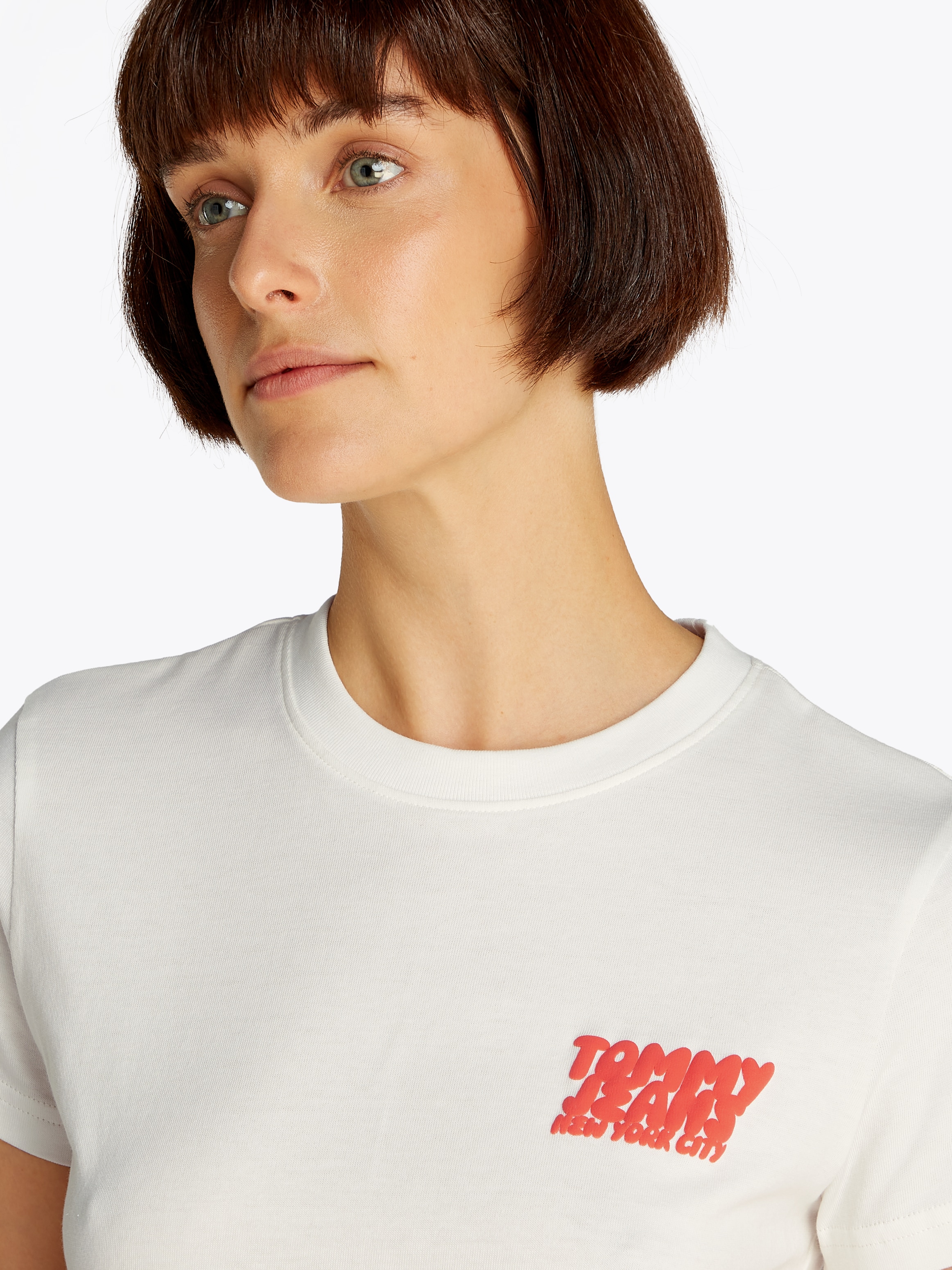 Tommy Jeans T-Shirt »TJW REG TJ BUBBLE TEE«, mit Logodruck