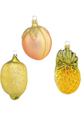Dekokugel »Früchte«, aus Glas, mundgeblasen, handdekoriert