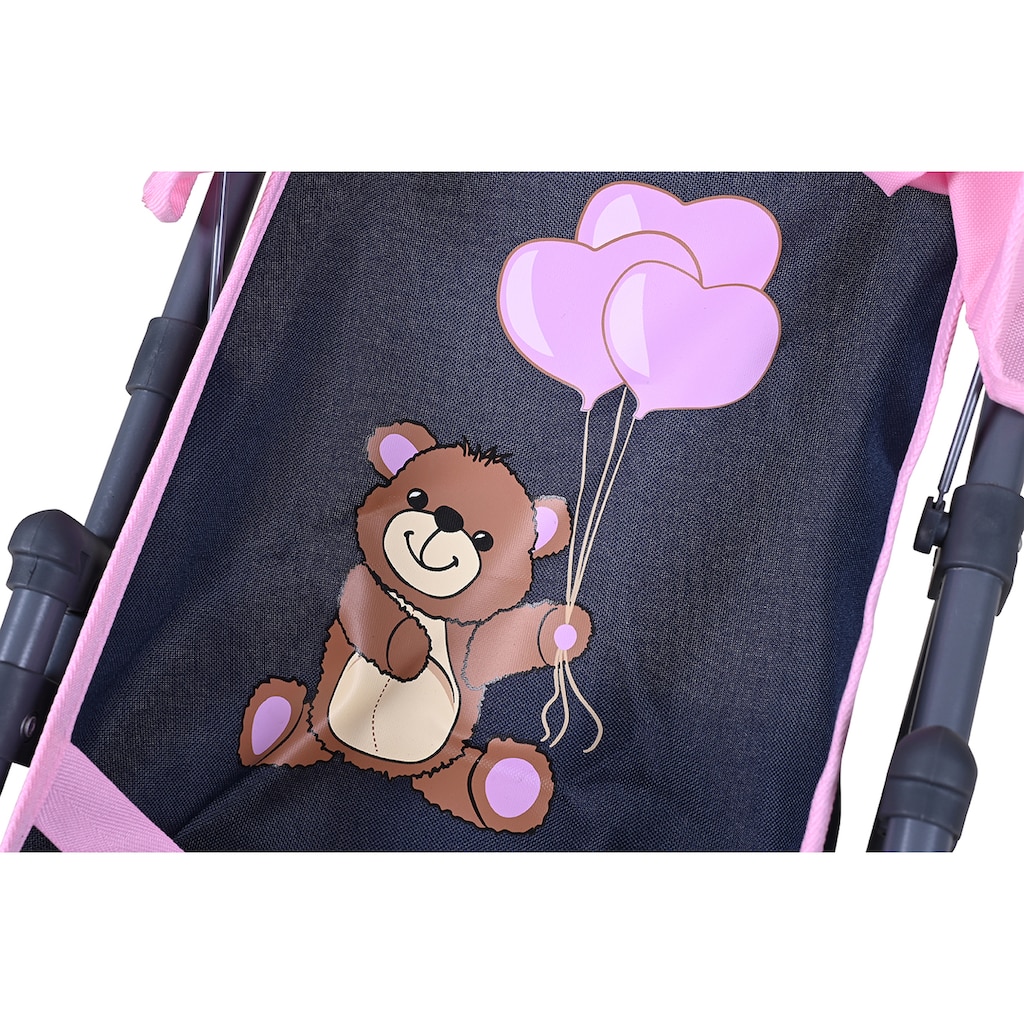 Knorrtoys® Puppenbuggy »Liba - Navy Pink Bear«